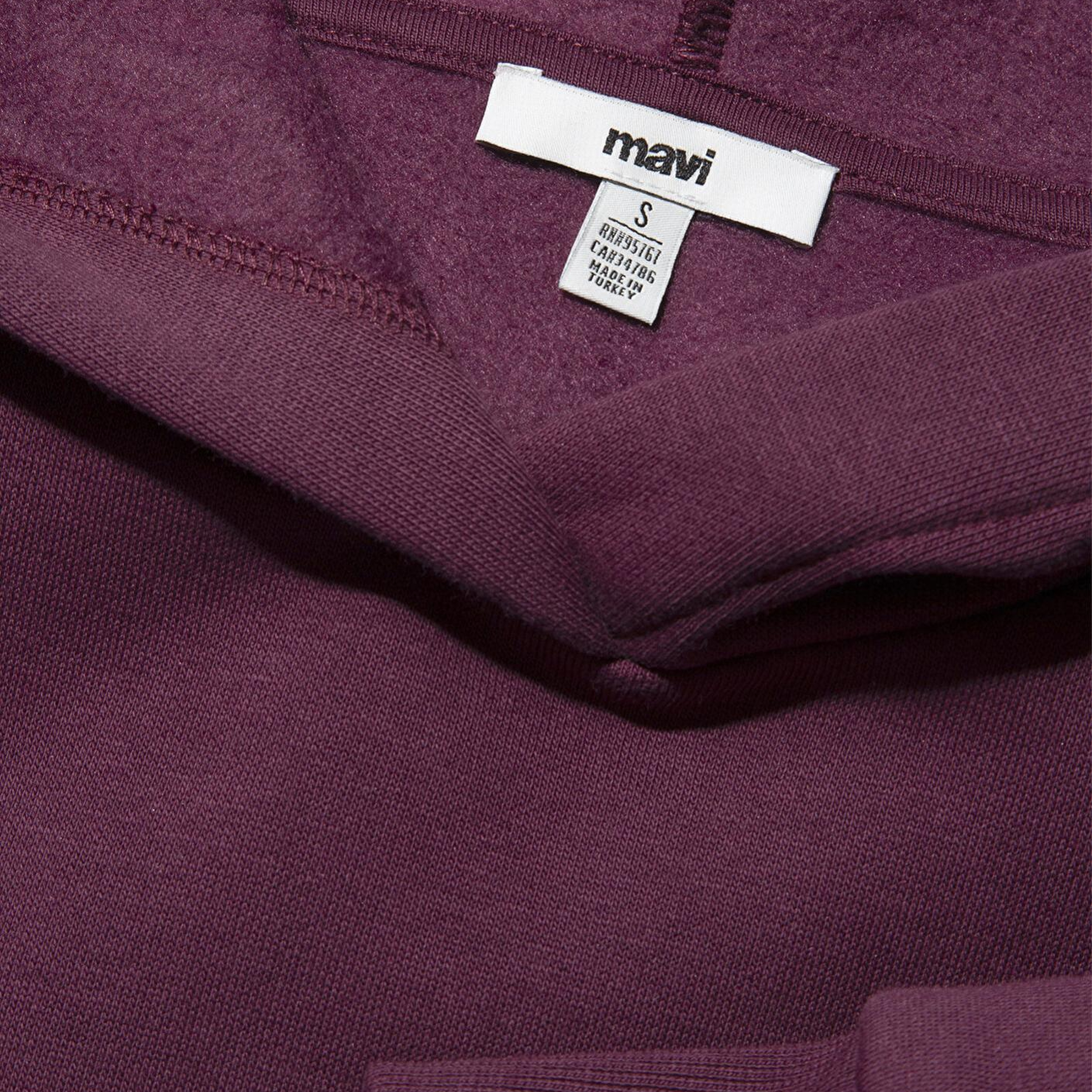 Mavi Kapüşonlu Mor Basic Sweatshirt 167299-70670