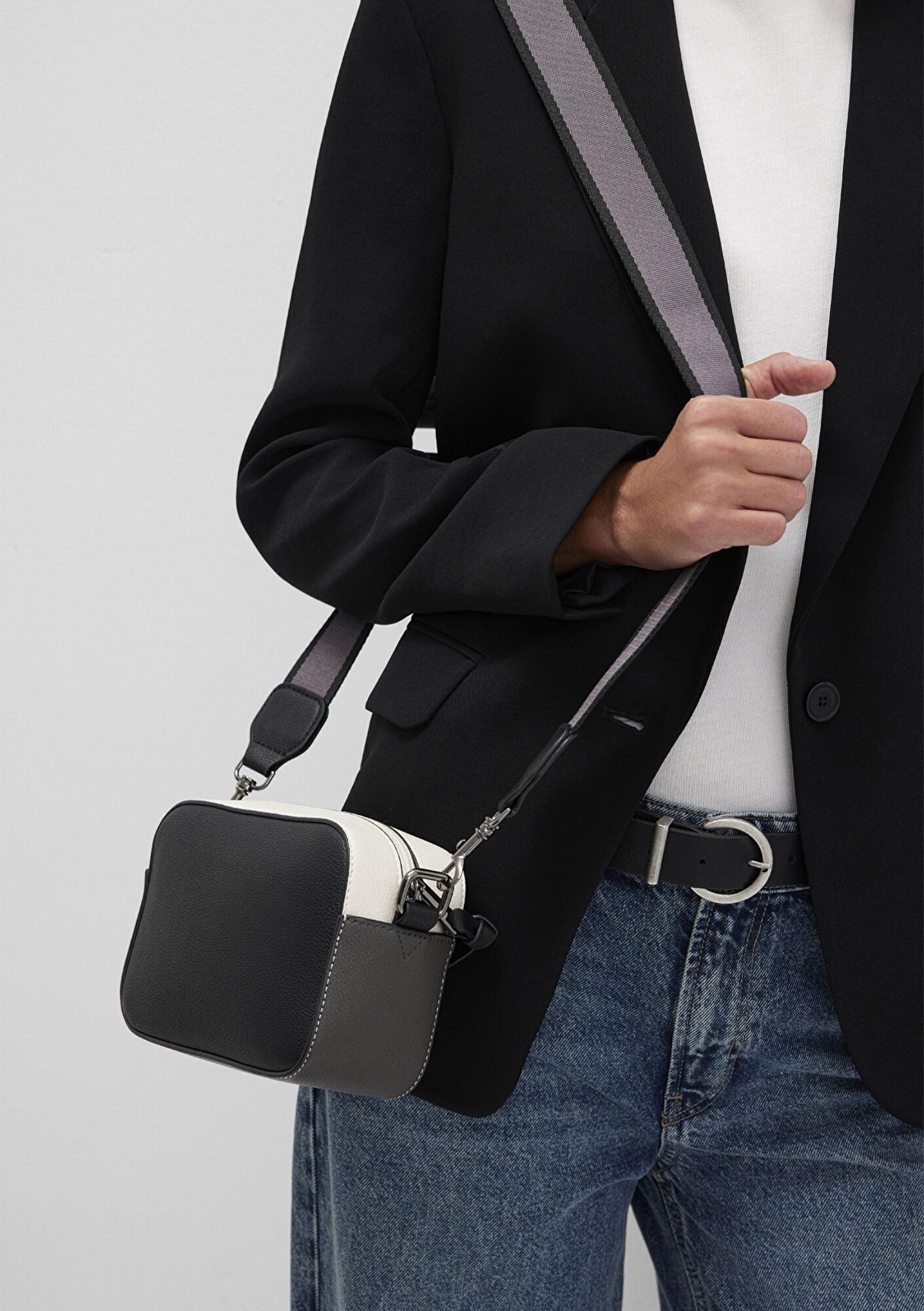 Mavi Siyah Askılı Antrasit Çapraz Çanta 1910084-88035