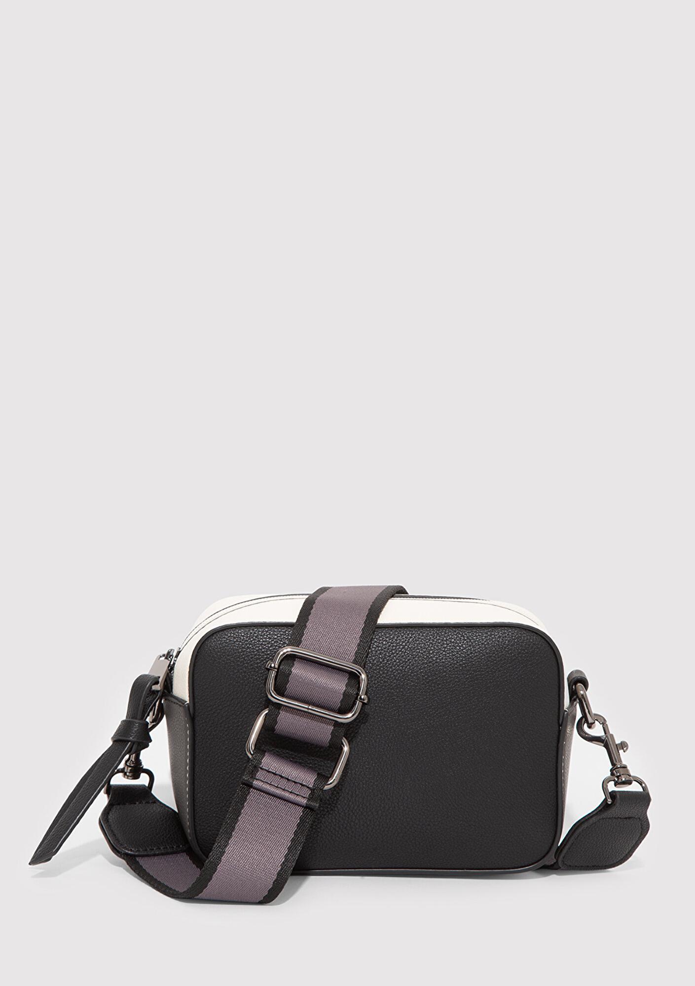 Mavi Siyah Askılı Antrasit Çapraz Çanta 1910084-88035