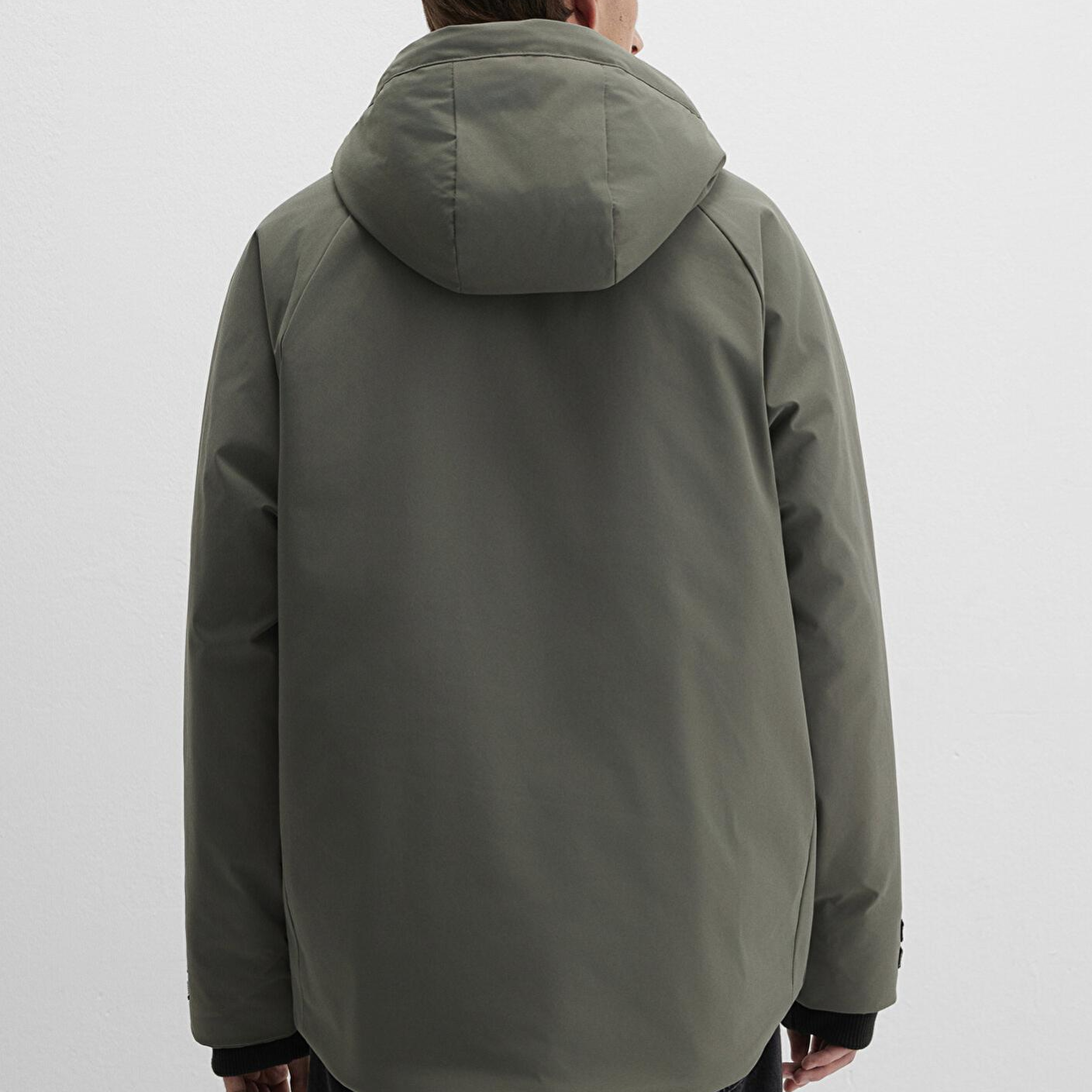 Mavi Cep Detaylı Haki Mont 0110467-85485