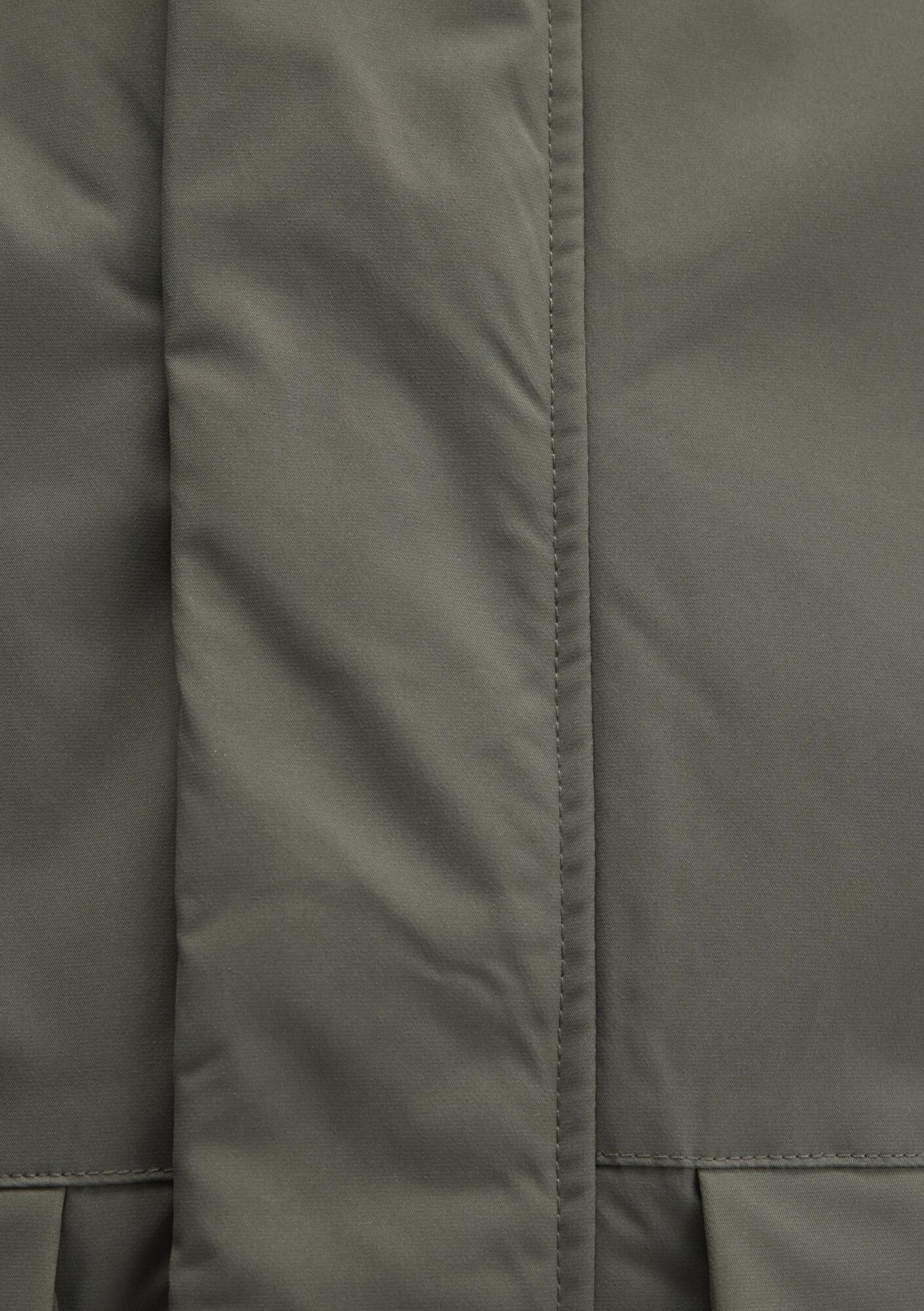 Mavi Cep Detaylı Haki Mont 0110467-85485