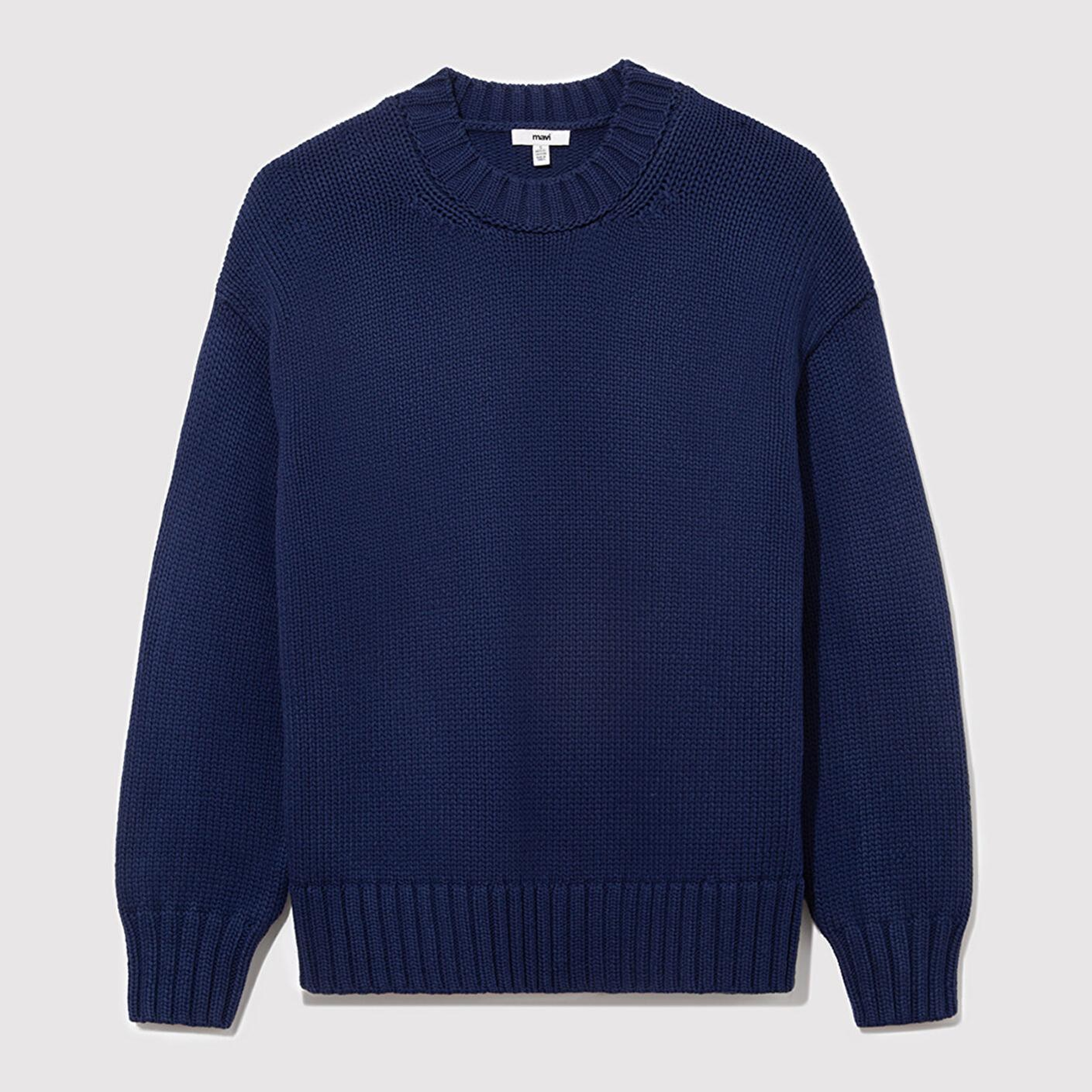 Mavi Bisiklet Yaka Lacivert Kazak Oversize / Geniş Kesim 1710516-84371