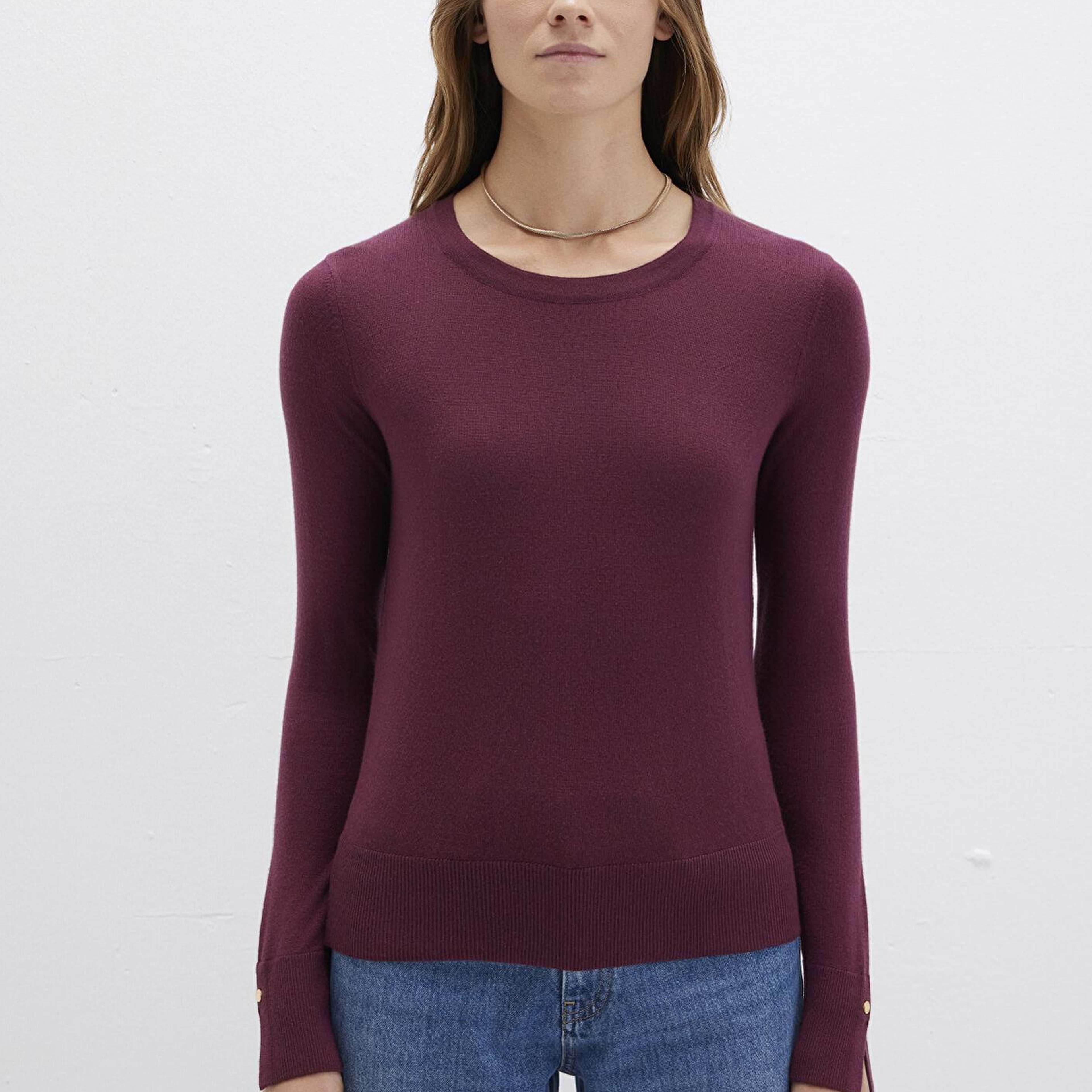 Mavi Bisiklet Yaka Bordo Kazak Slim Fit / Dar Kesim 1710510-70415