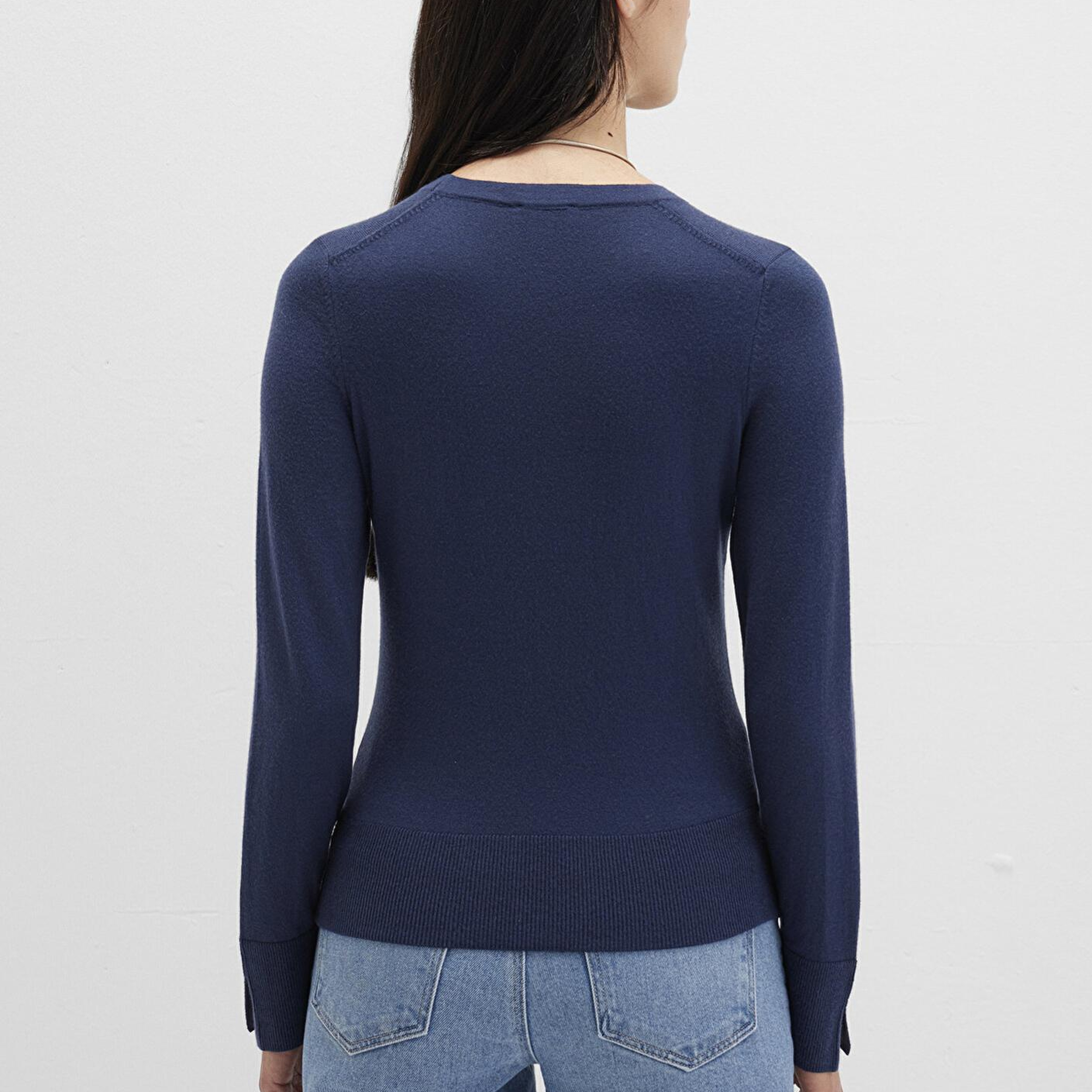 Mavi Bisiklet Yaka Lacivert Kazak Slim Fit / Dar Kesim 1710510-82454