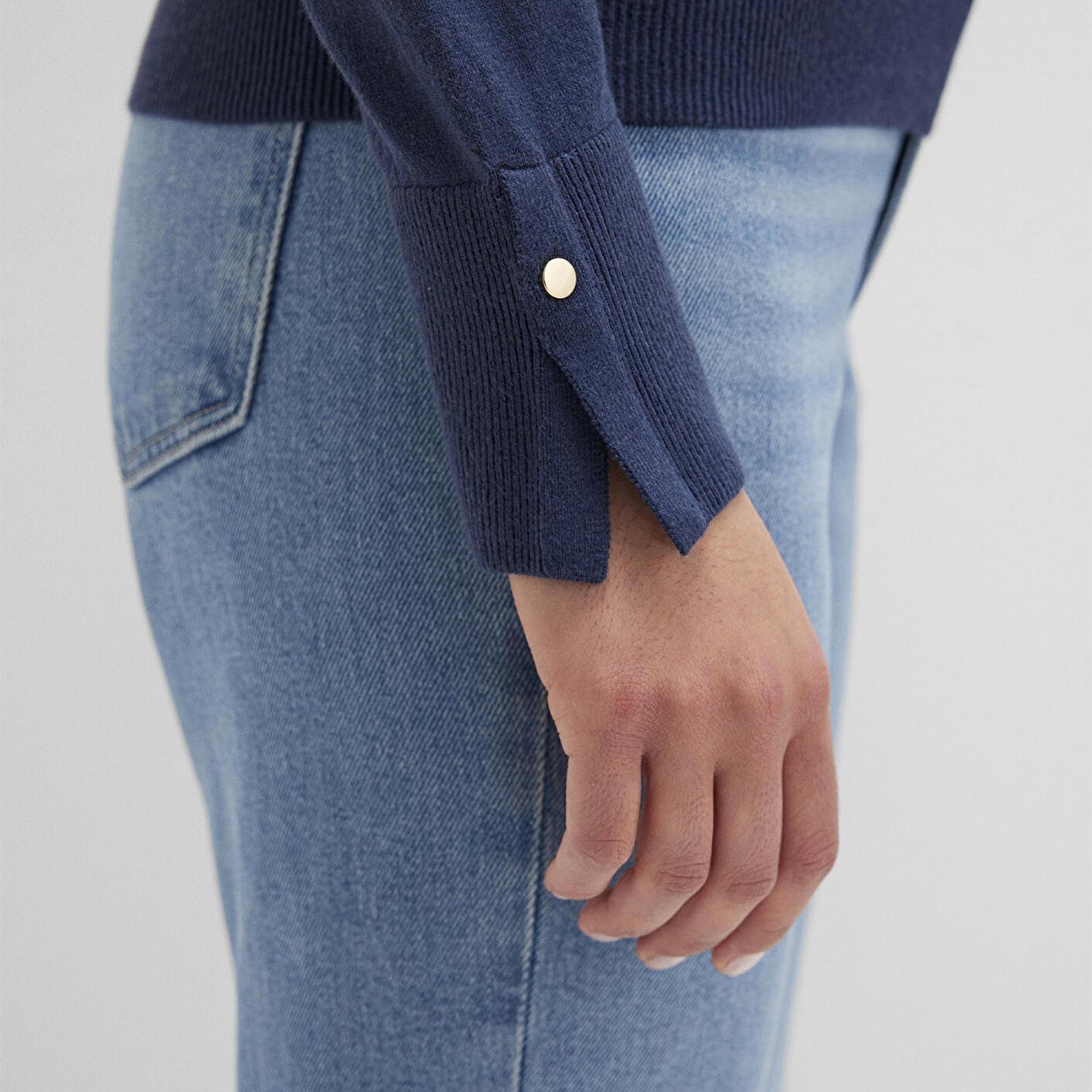 Mavi Bisiklet Yaka Lacivert Kazak Slim Fit / Dar Kesim 1710510-82454