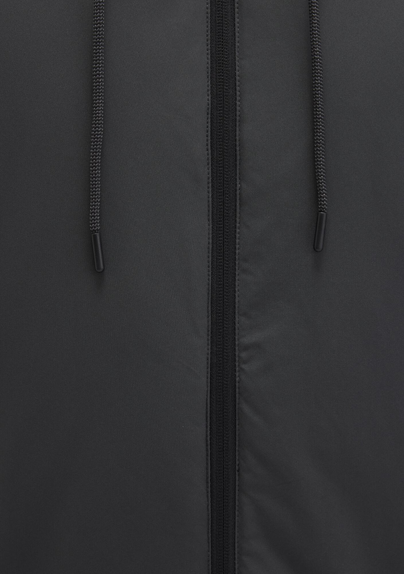 Mavi Kapüşonlu Antrasit Şişme Mont 0110352-86803