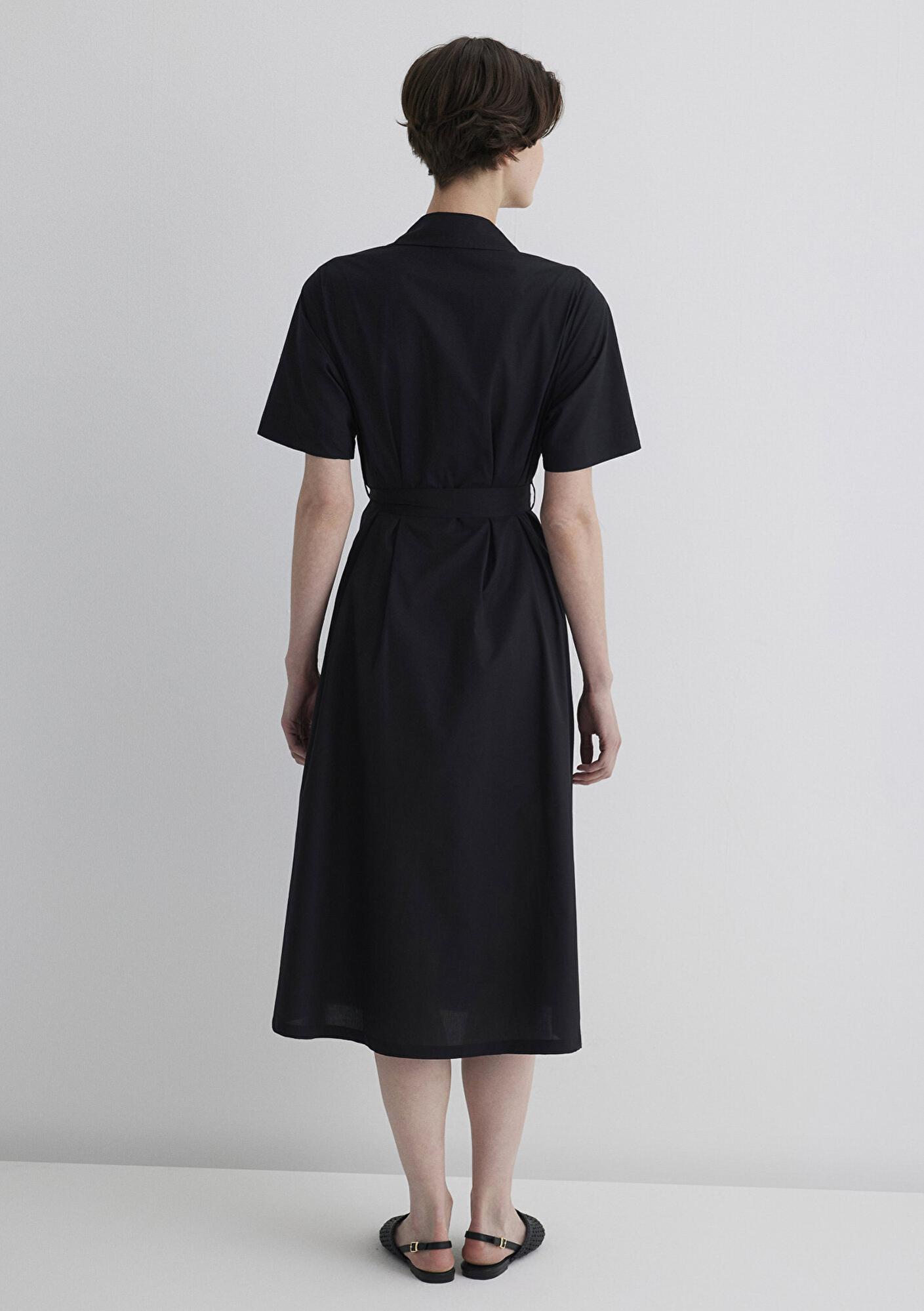 Mavi Siyah Midi Elbise 1310508-900