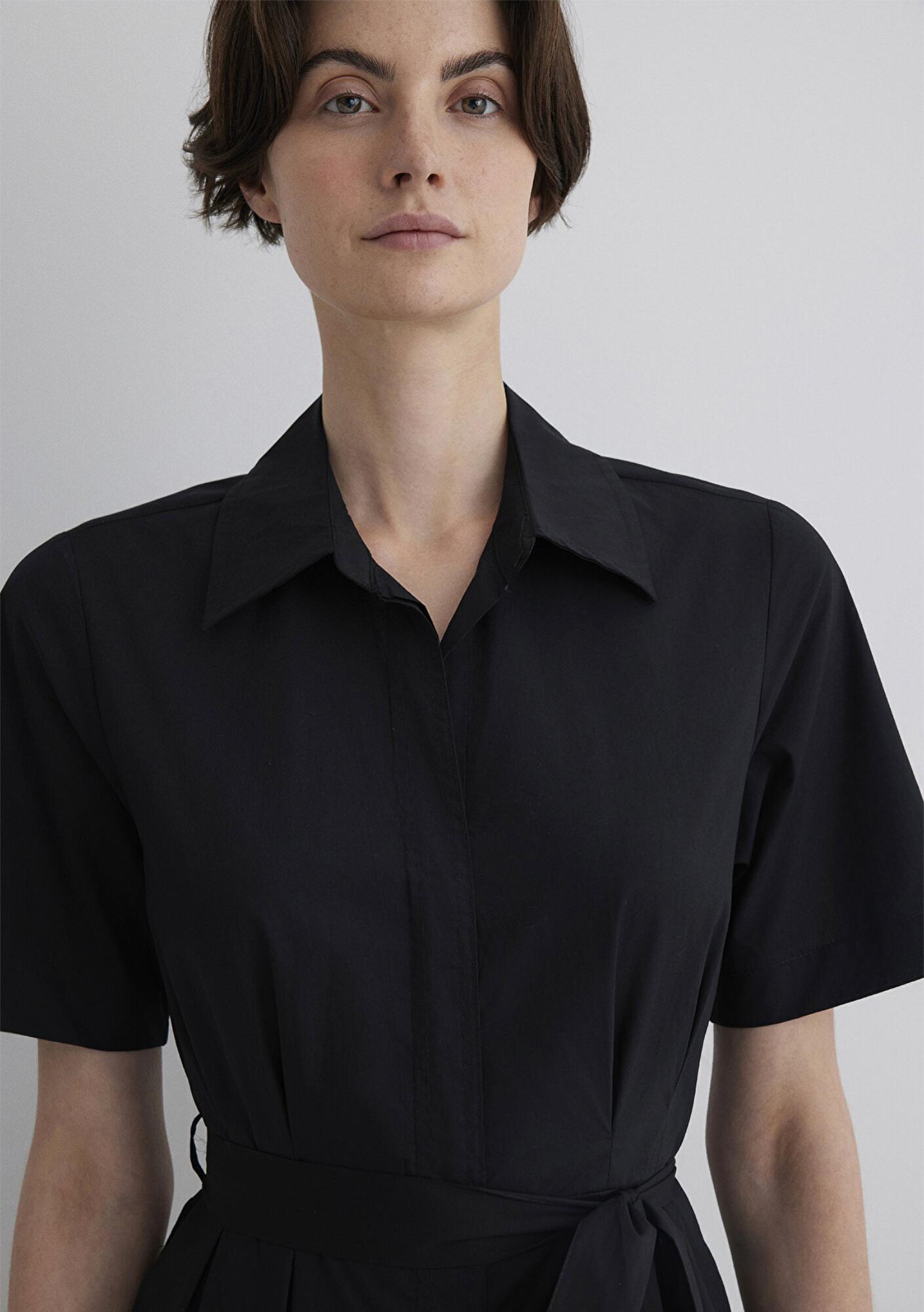 Mavi Siyah Midi Elbise 1310508-900