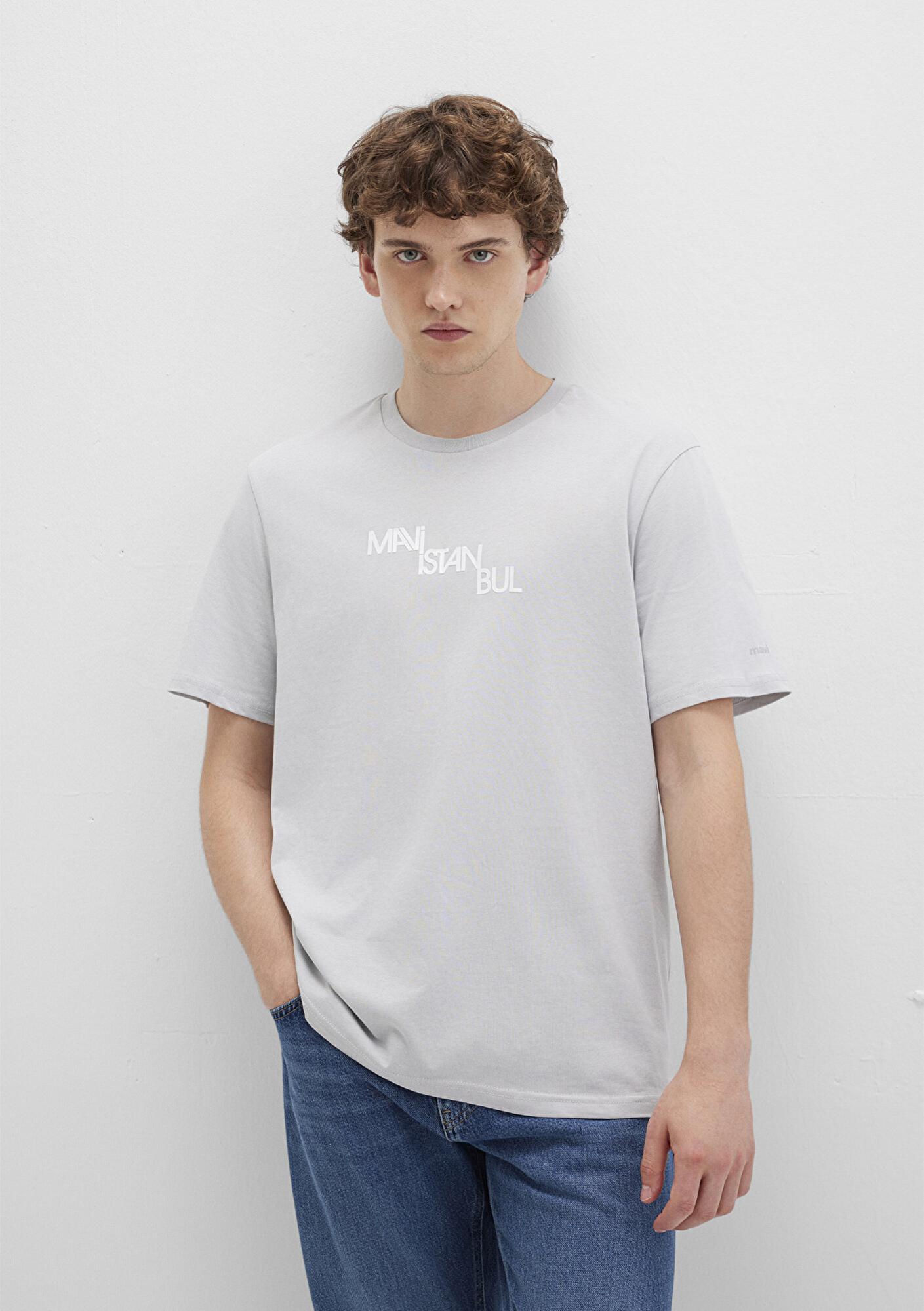 Mavi Mavi İstanbul Baskılı Gri Tişört Regular Fit / Normal Kesim 0612274-70075