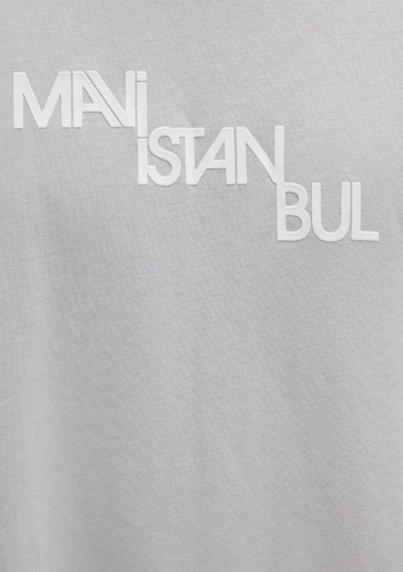 Mavi Mavi İstanbul Baskılı Gri Tişört Regular Fit / Normal Kesim 0612274-70075