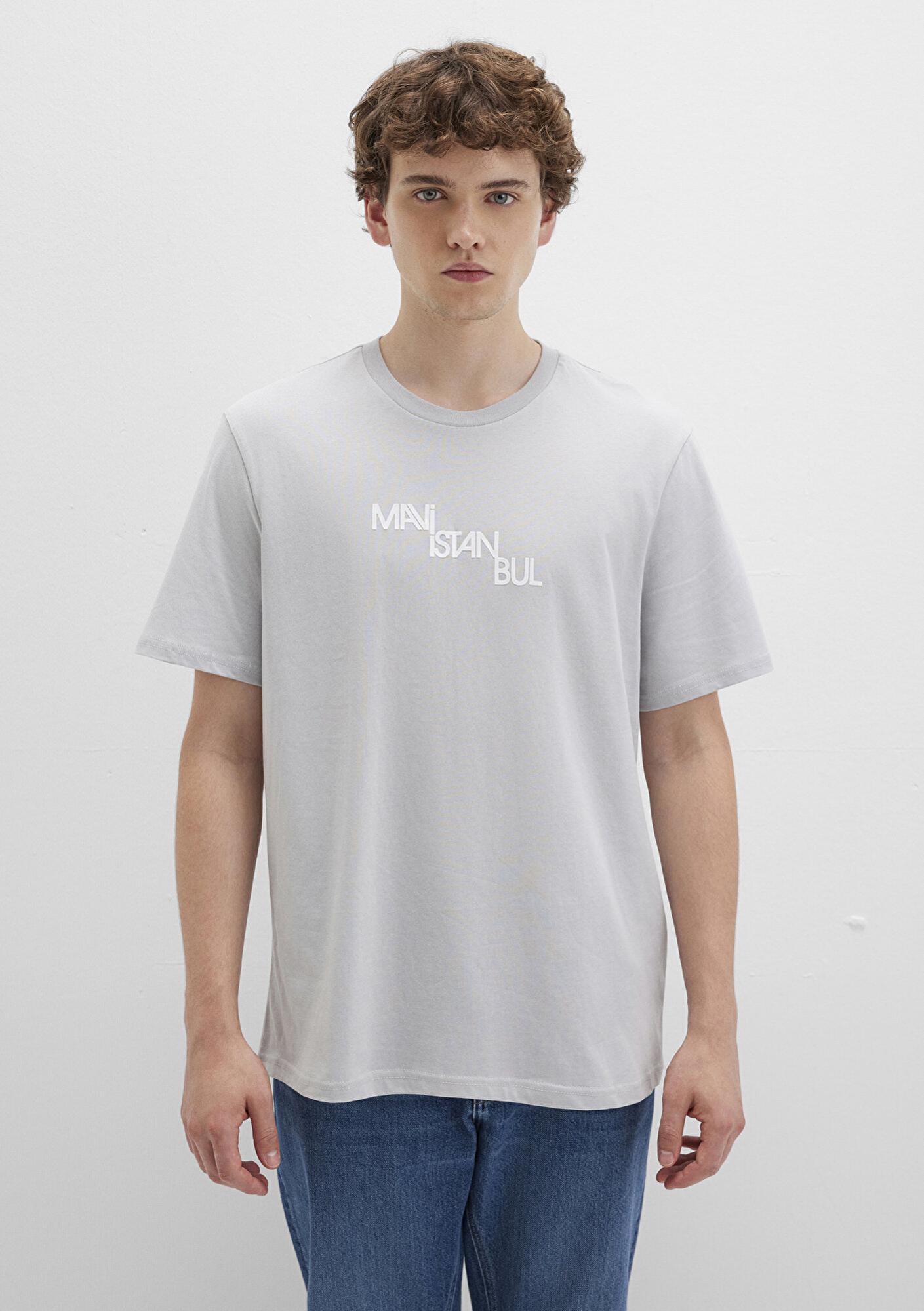 Mavi Mavi İstanbul Baskılı Gri Tişört Regular Fit / Normal Kesim 0612274-70075