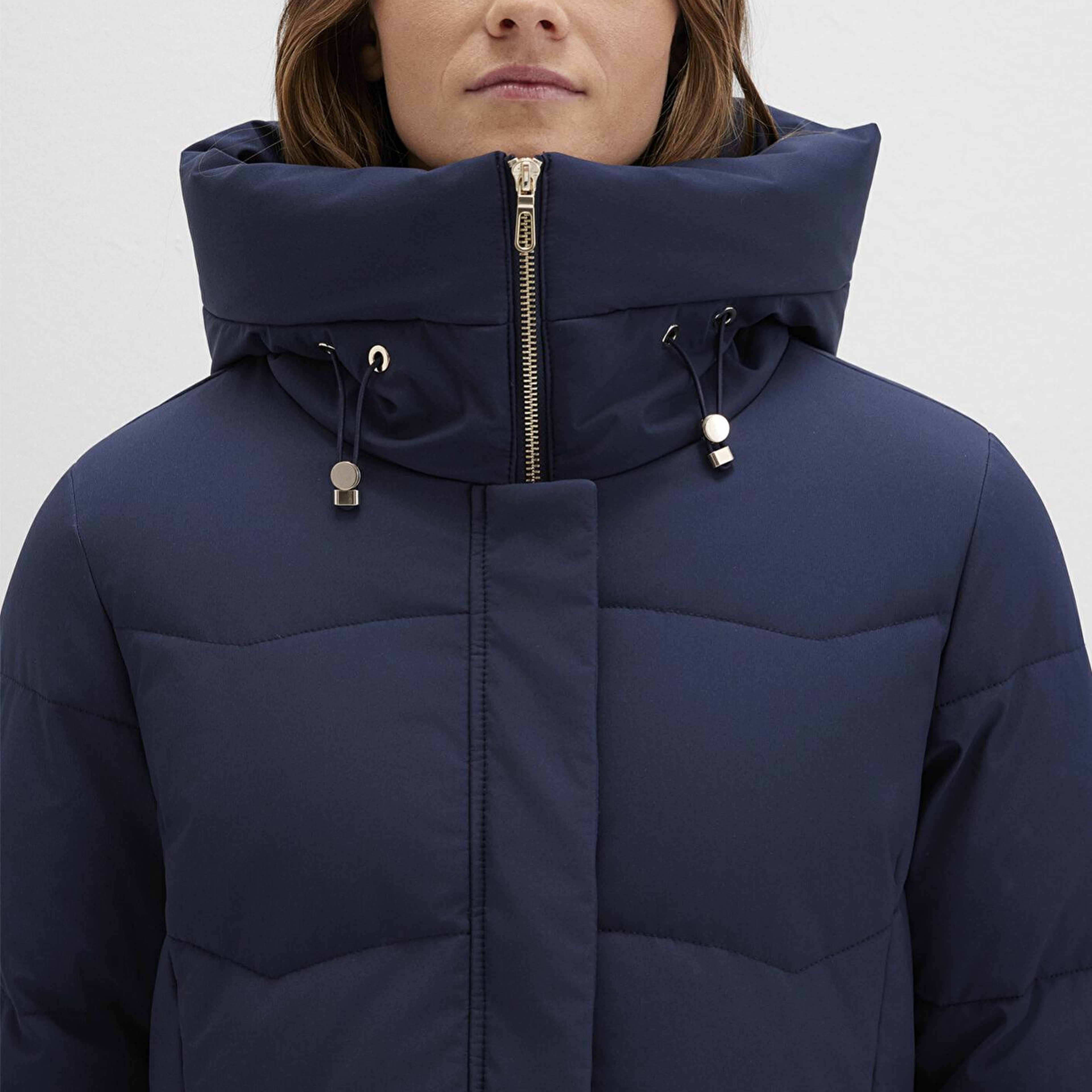 Mavi Su İtici Kapüşonlu Lacivert Şişme Mont 1110439-83699