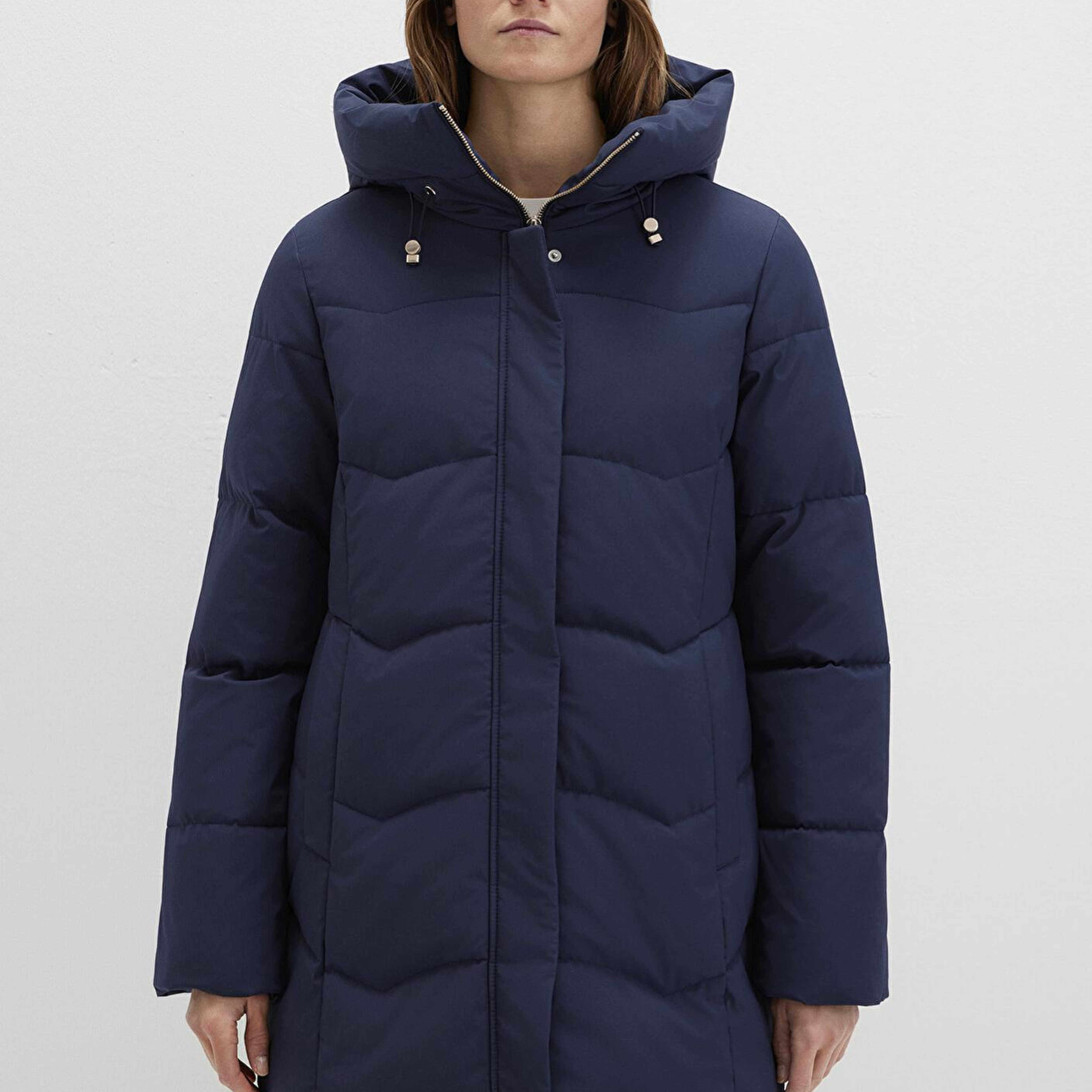 Mavi Su İtici Kapüşonlu Lacivert Şişme Mont 1110439-83699