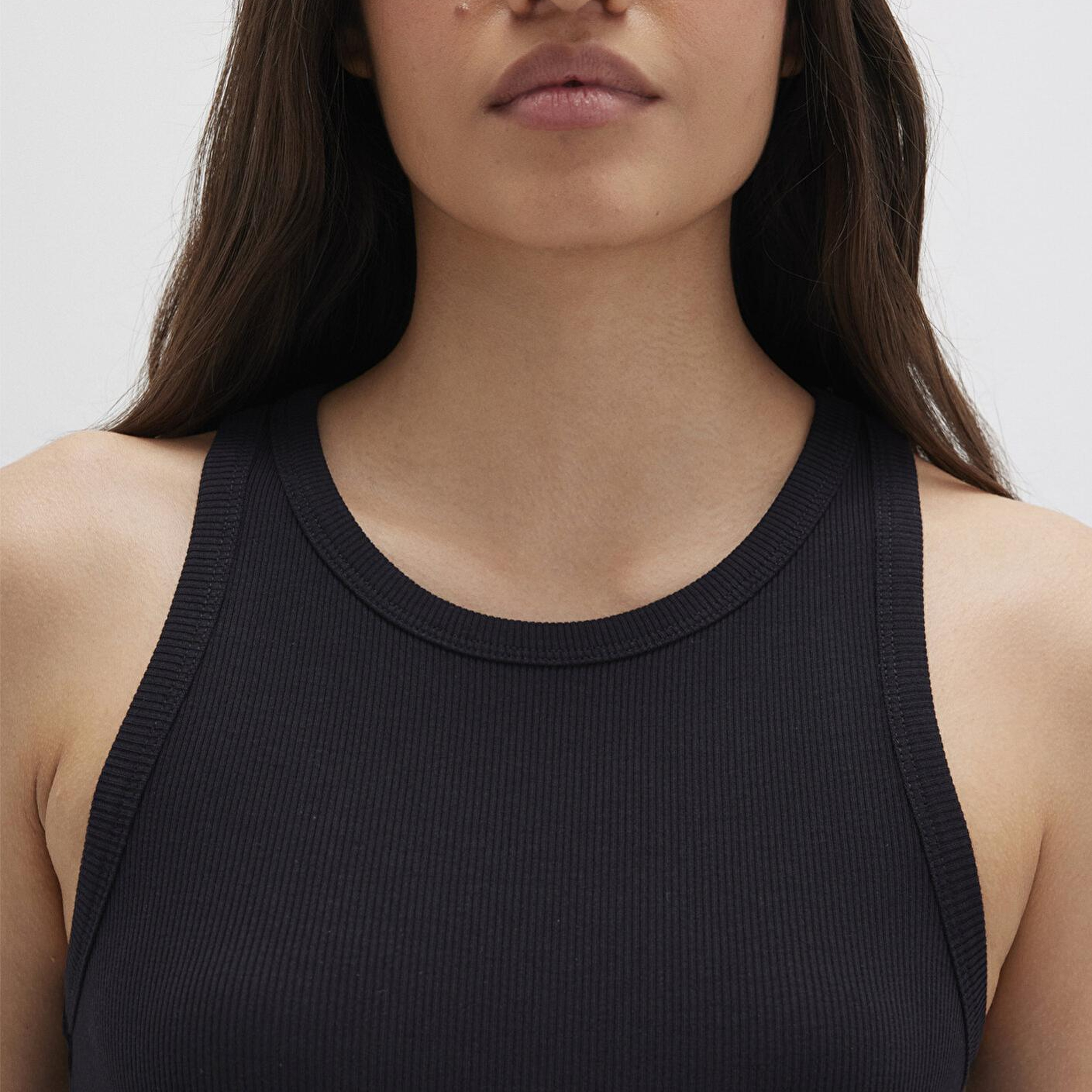 Mavi Halter Yaka Siyah Basic Atlet Slim Fit / Dar Kesim 1612462-900