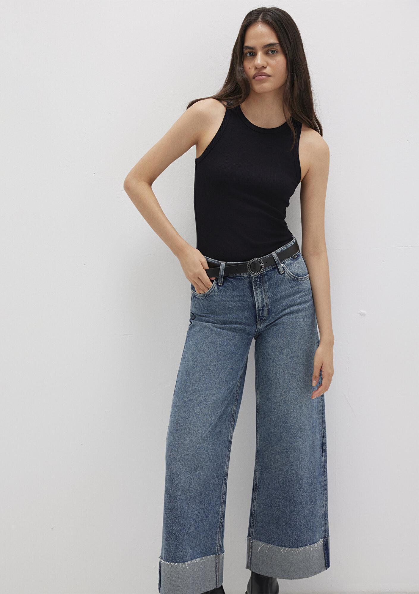 Mavi Halter Yaka Siyah Basic Atlet Slim Fit / Dar Kesim 1612462-900