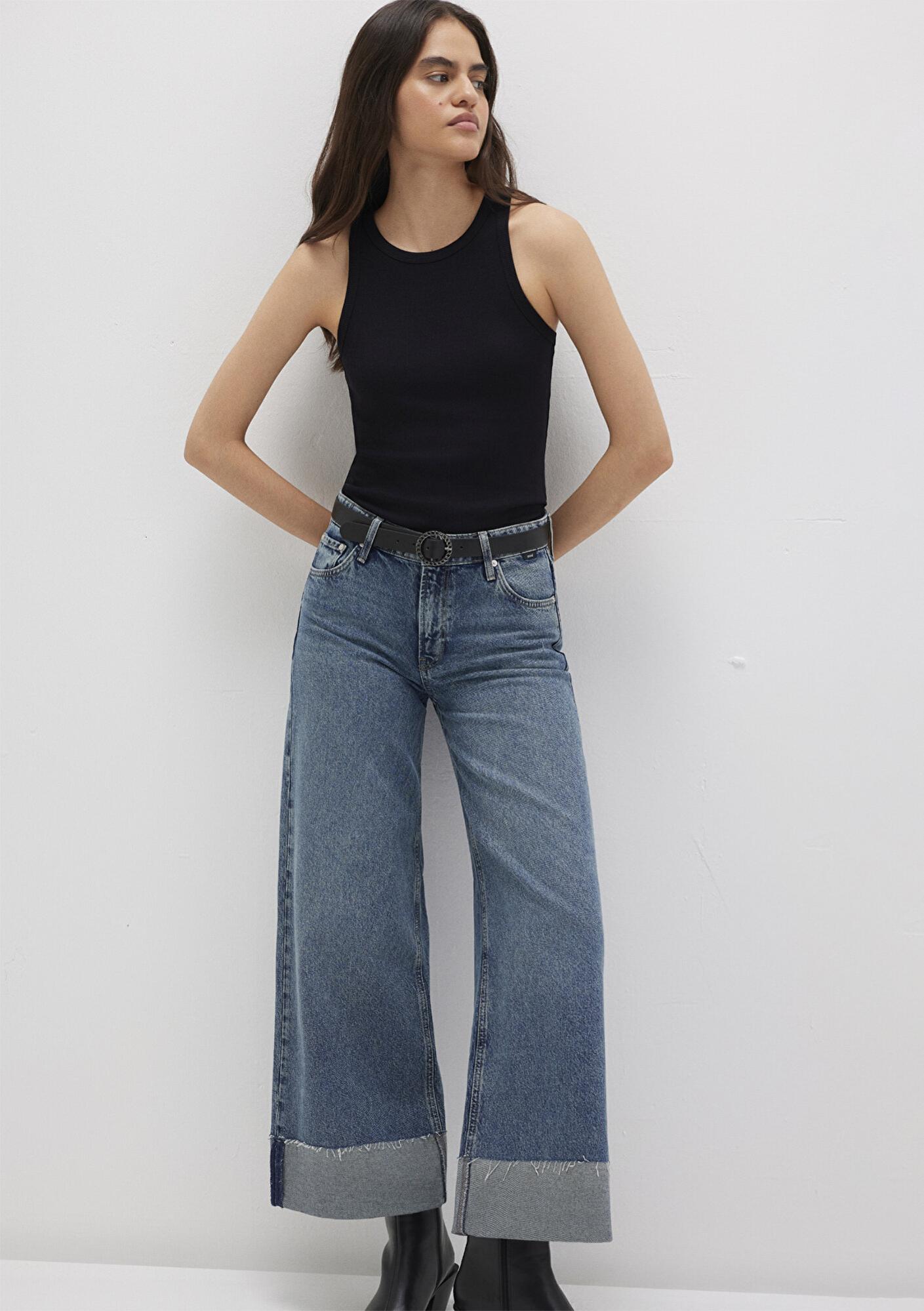 Mavi Halter Yaka Siyah Basic Atlet Slim Fit / Dar Kesim 1612462-900