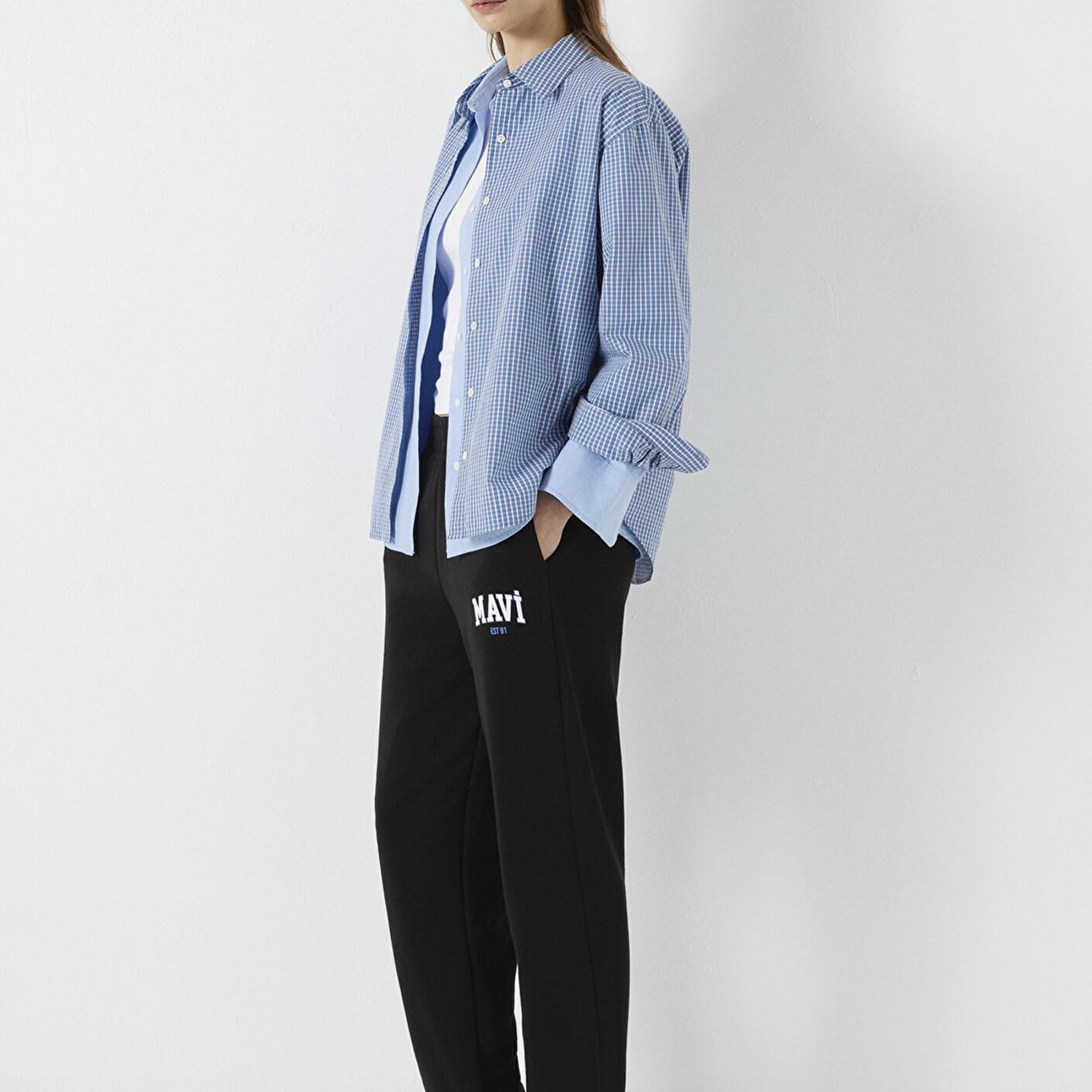 Mavi Mavi Logo Baskılı Siyah Eşofman Altı 1010757-900