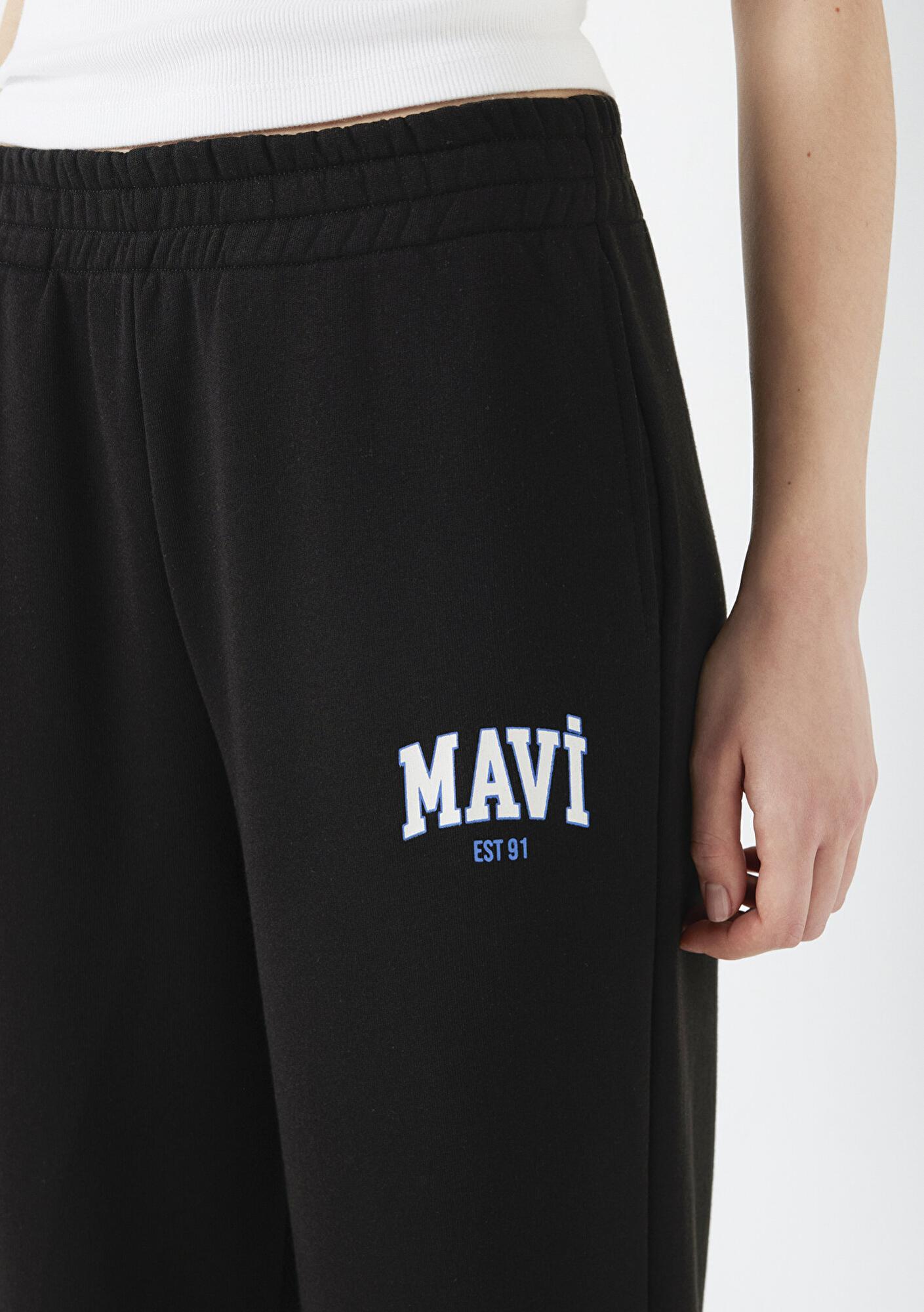 Mavi Mavi Logo Baskılı Siyah Eşofman Altı 1010757-900