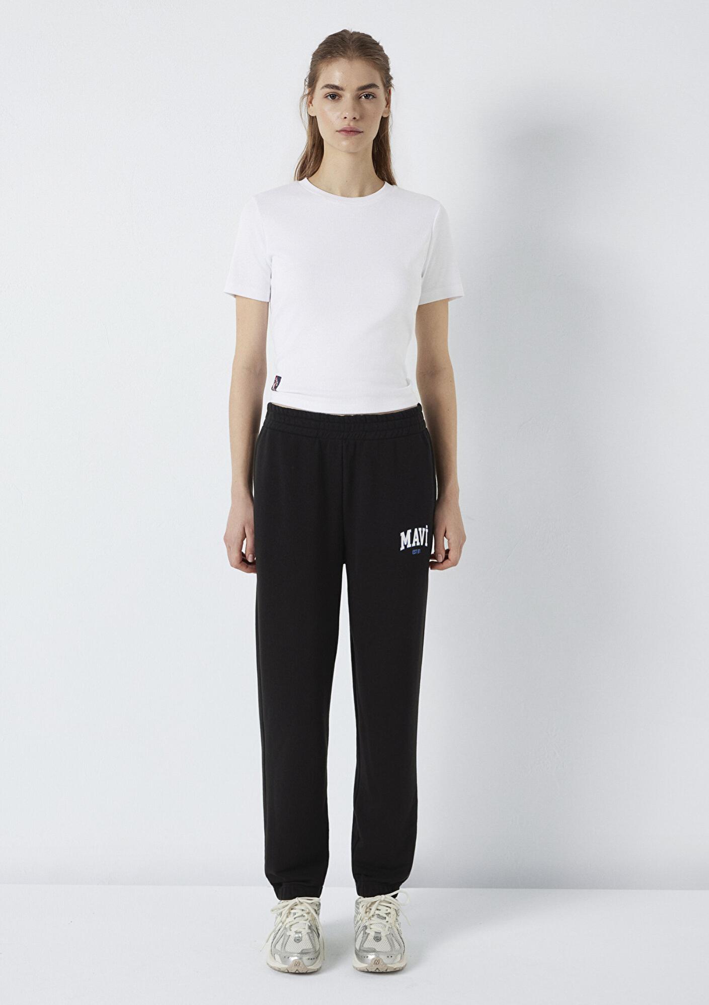 Mavi Mavi Logo Baskılı Siyah Eşofman Altı 1010757-900