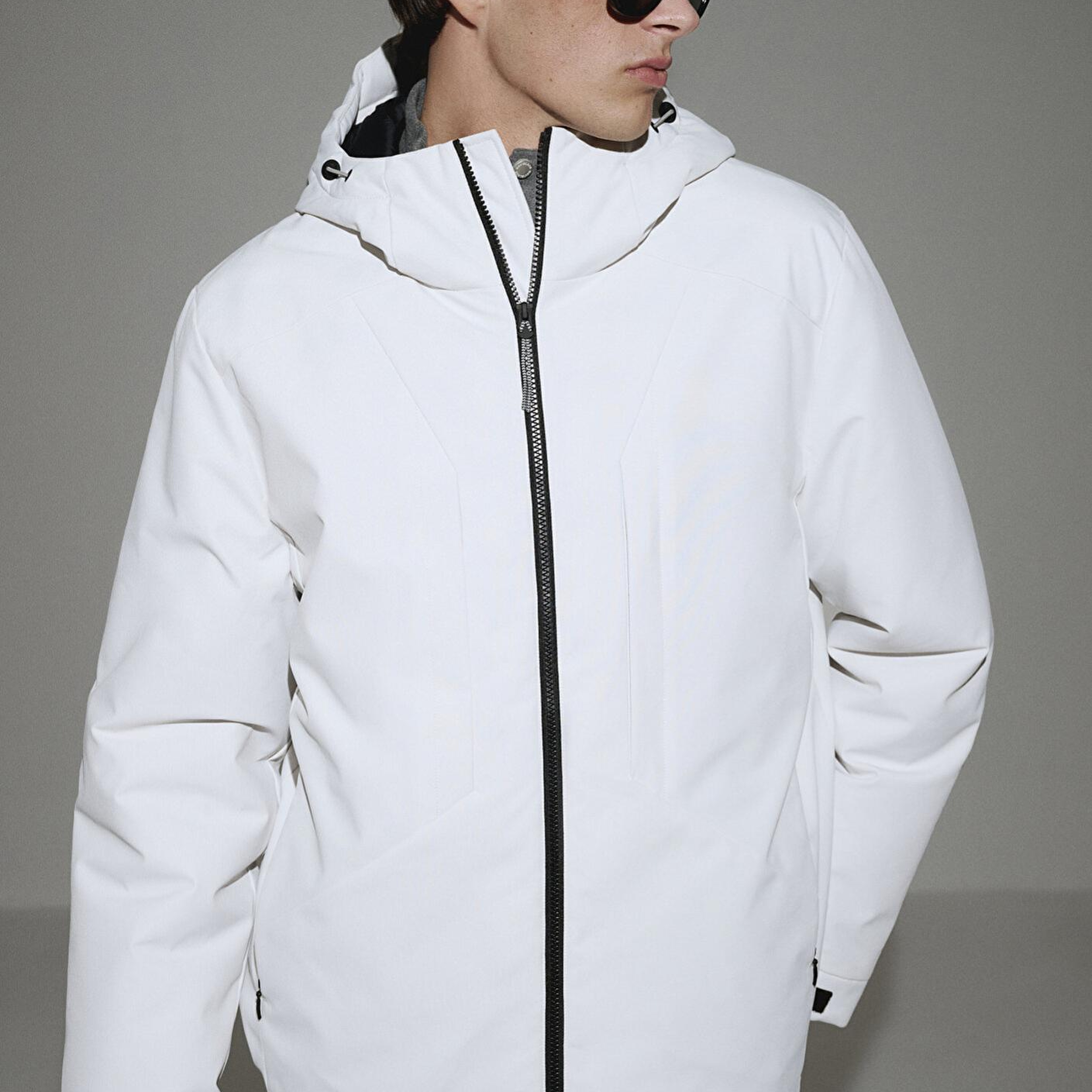 Mavi Su İtici Kapüşonlu Gri Şişme Mont 0110441-83746