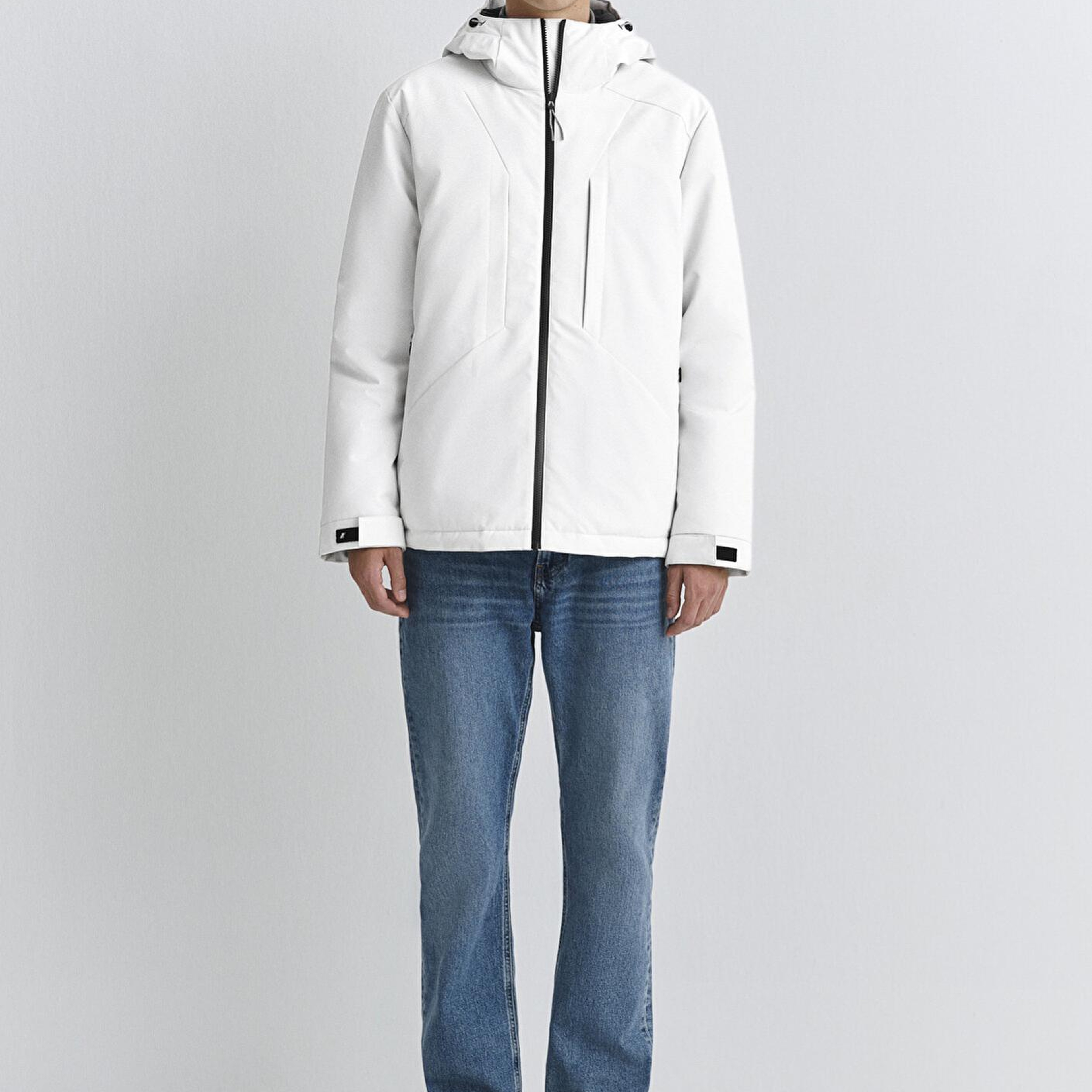 Mavi Su İtici Kapüşonlu Gri Şişme Mont 0110441-83746