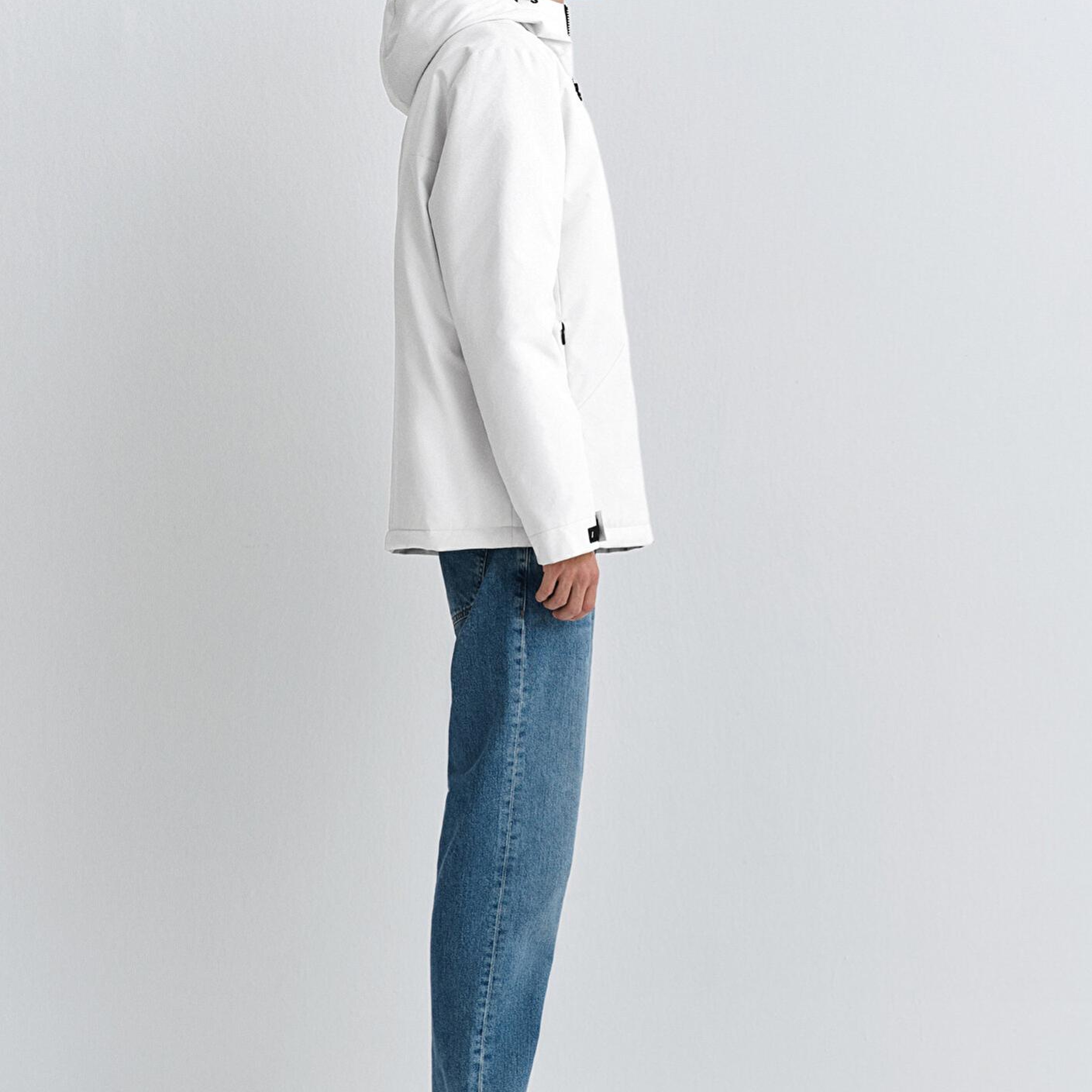 Mavi Su İtici Kapüşonlu Gri Şişme Mont 0110441-83746