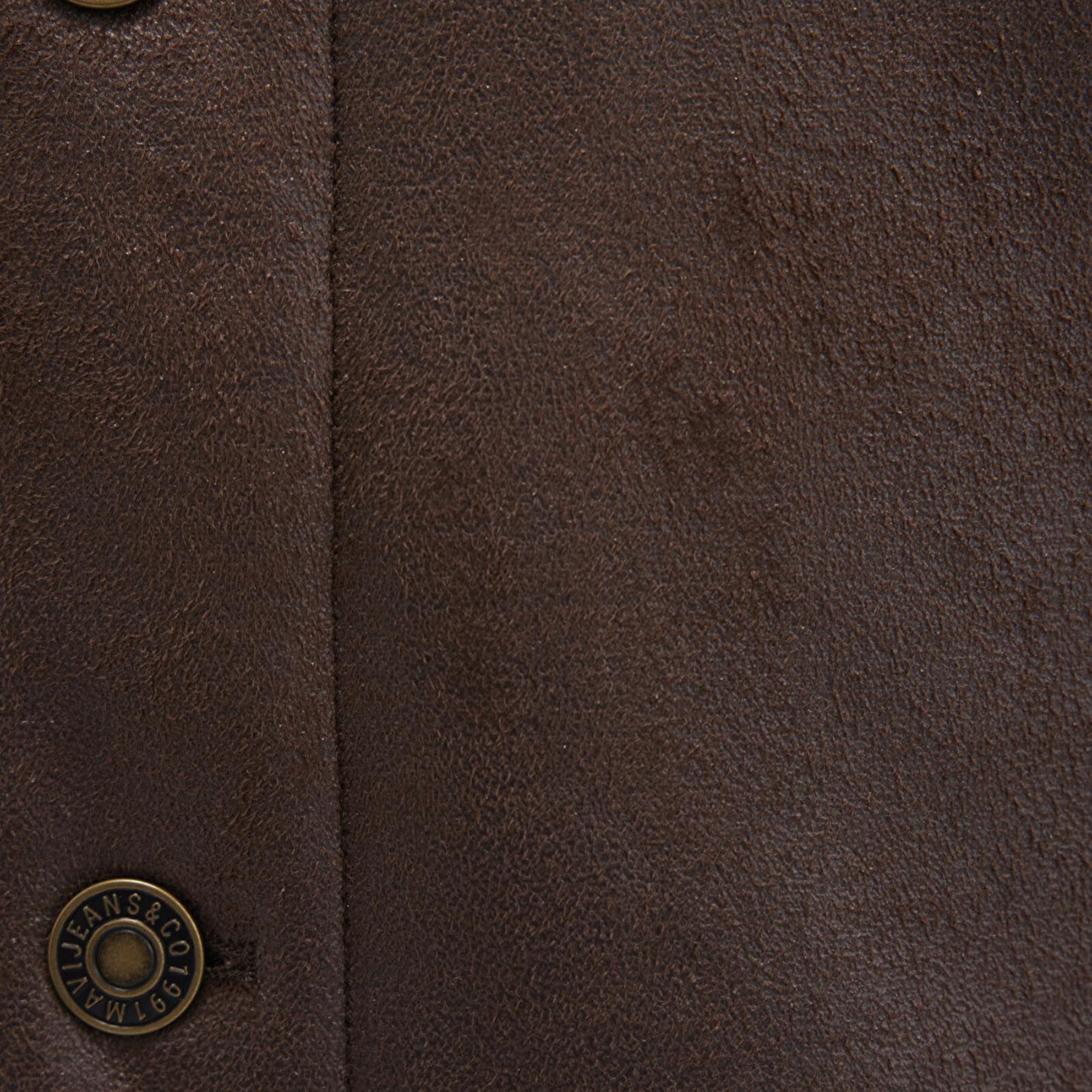 Mavi Suni Kürk Detaylı Kahverengi Suni Deri Ceket Regular Fit / Normal Kesim 0110460-71603