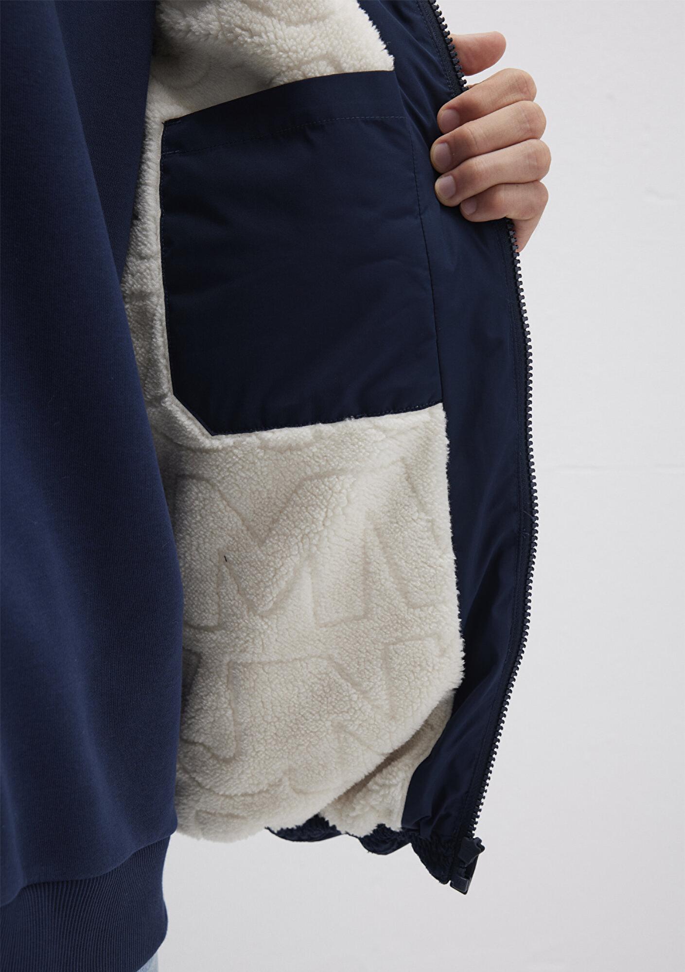 Mavi Kapüşonlu Lacivert Şişme Yelek Regular Fit / Normal Kesim 0110455-82318