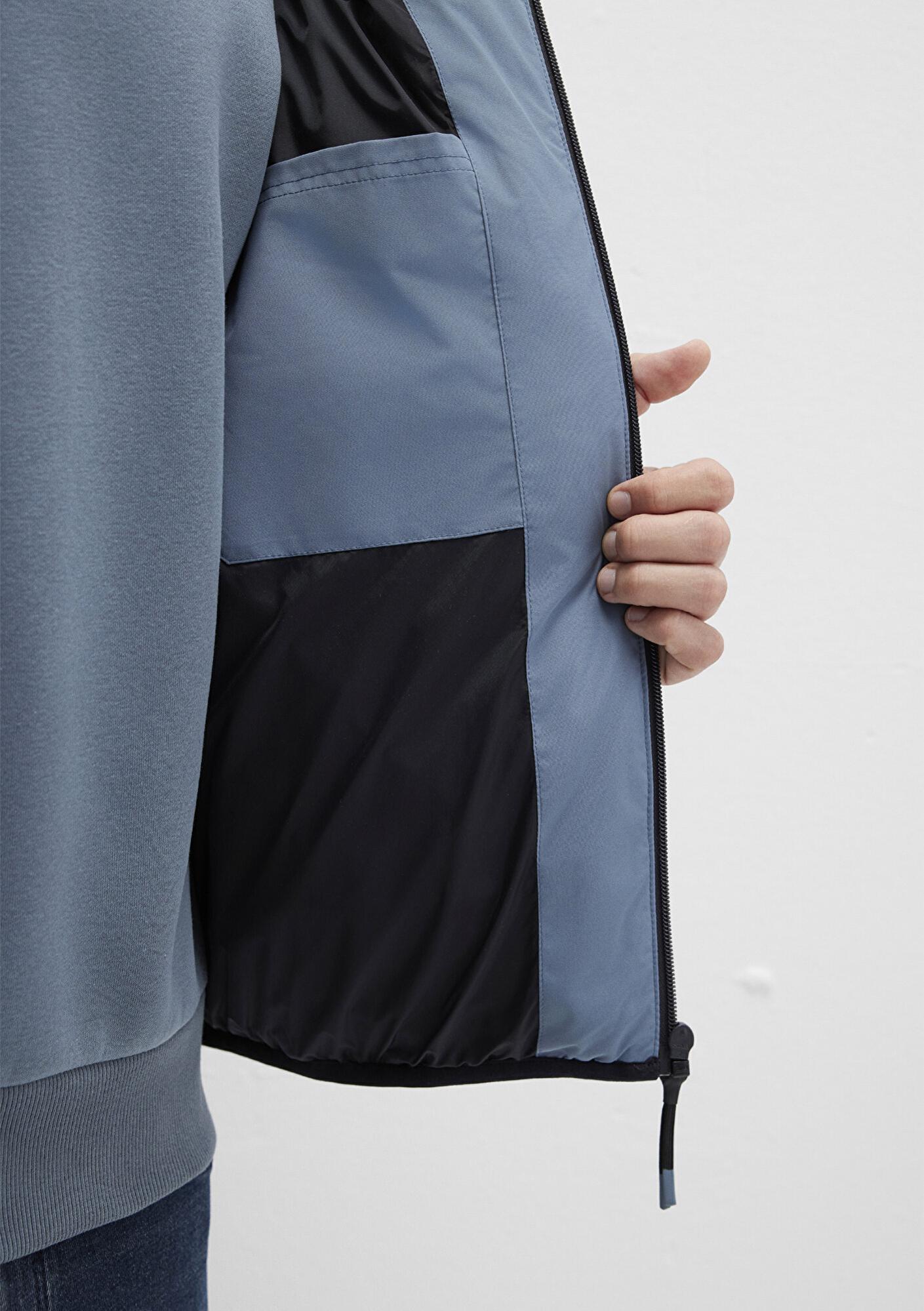 Mavi Kapüşonlu Mavi Şişme Mont 0110360-70782