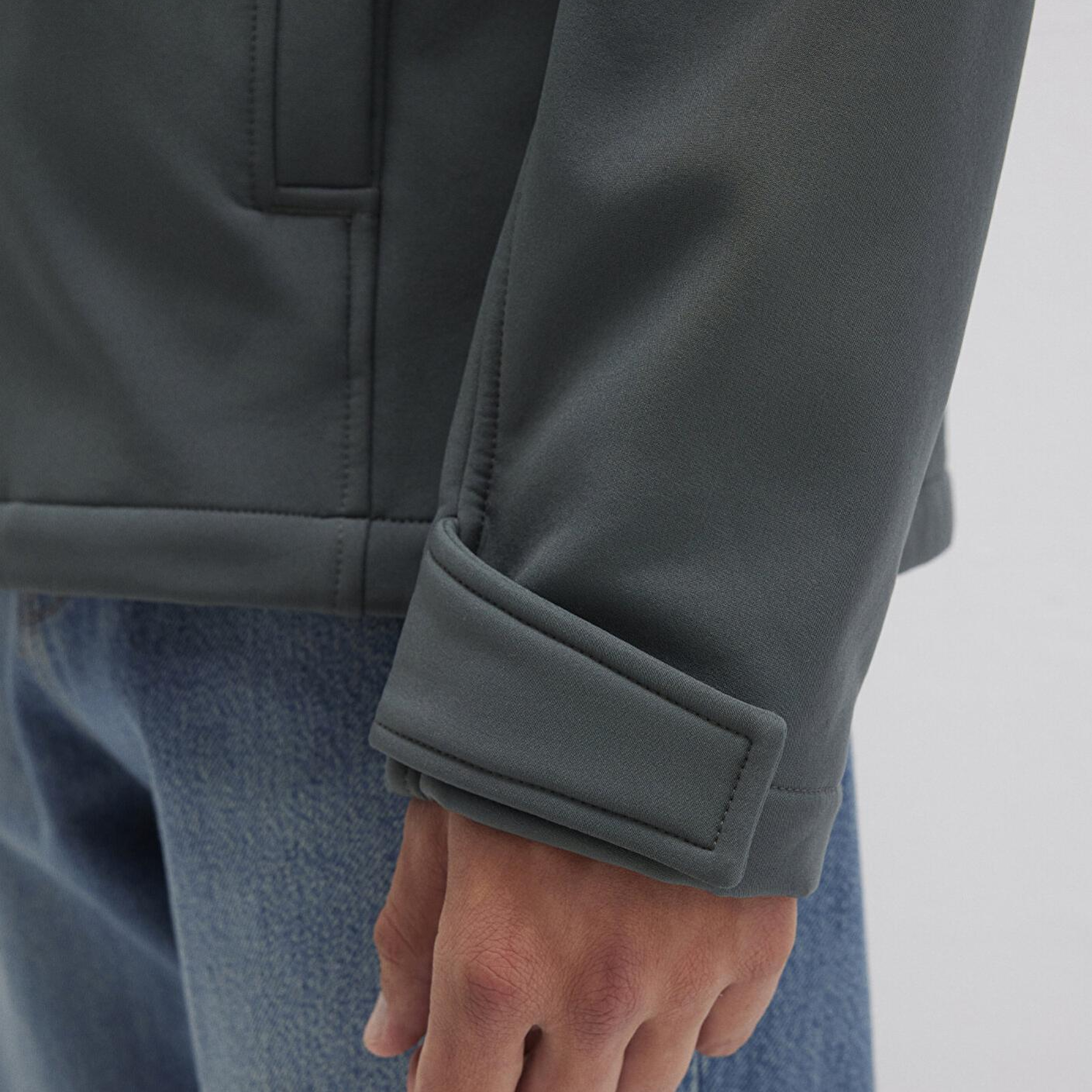 Mavi Su İtici Kapüşonlu Yeşil Scuba Ceket Slim Fit / Dar Kesim 0110264-71598