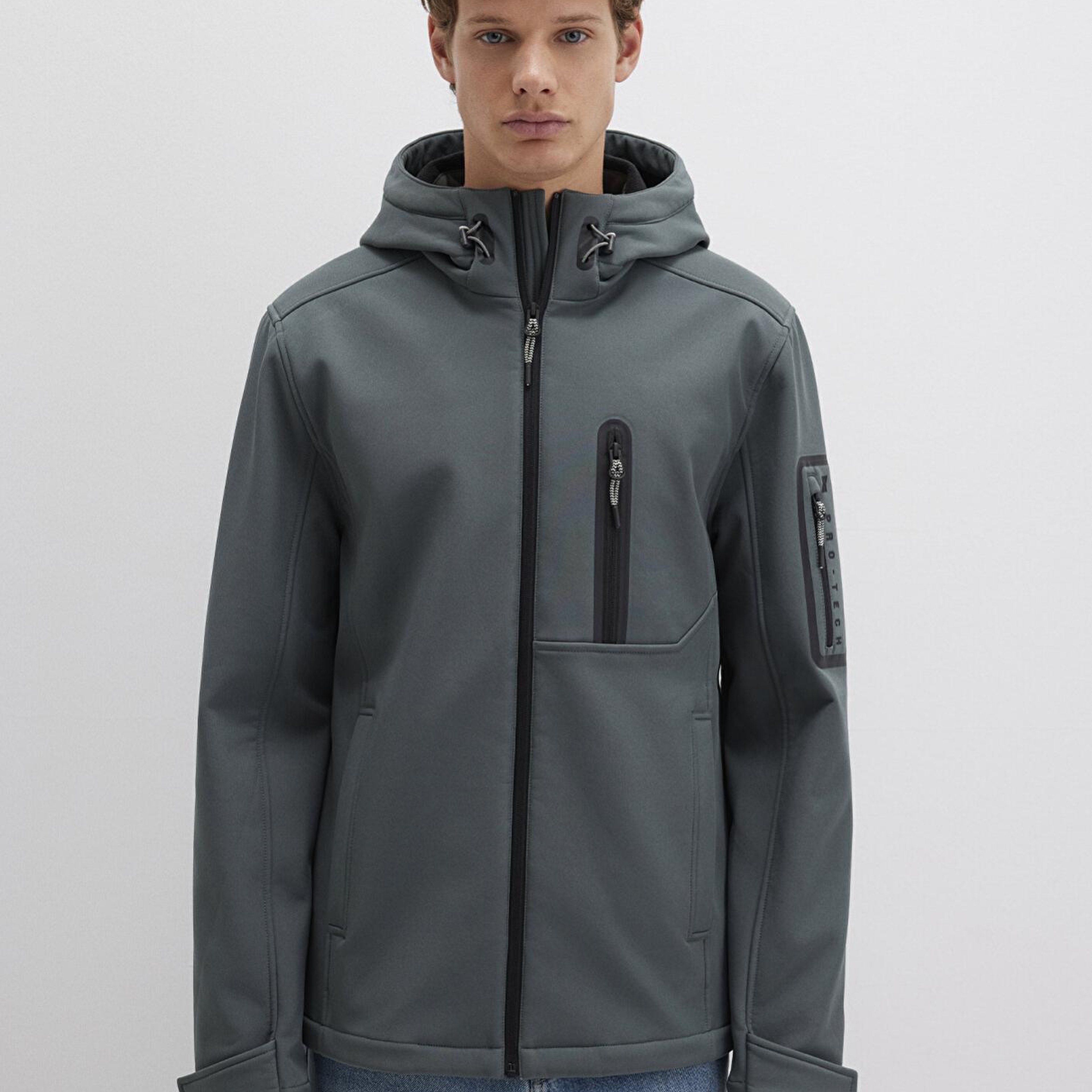 Mavi Su İtici Kapüşonlu Yeşil Scuba Ceket Slim Fit / Dar Kesim 0110264-71598