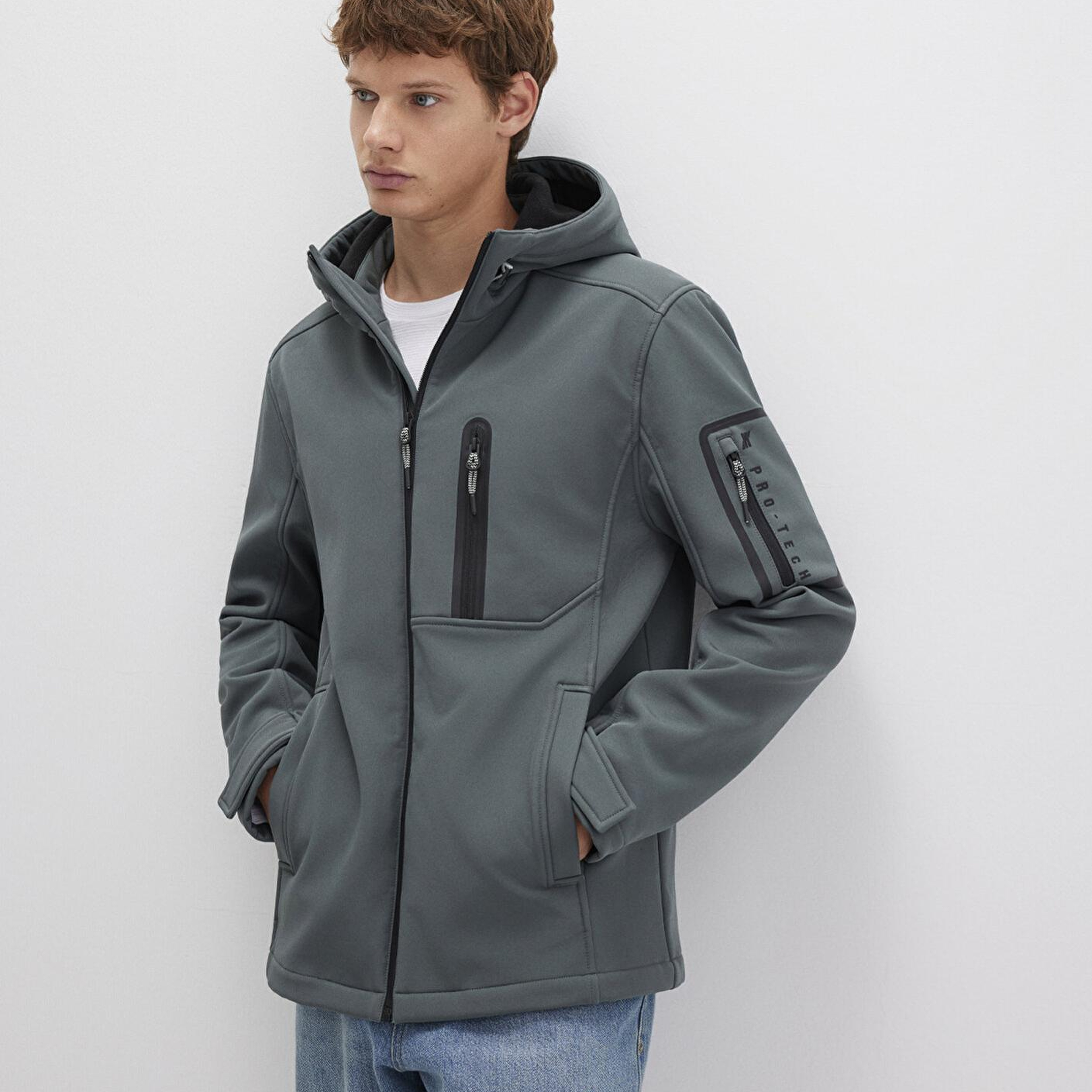 Mavi Su İtici Kapüşonlu Yeşil Scuba Ceket Slim Fit / Dar Kesim 0110264-71598