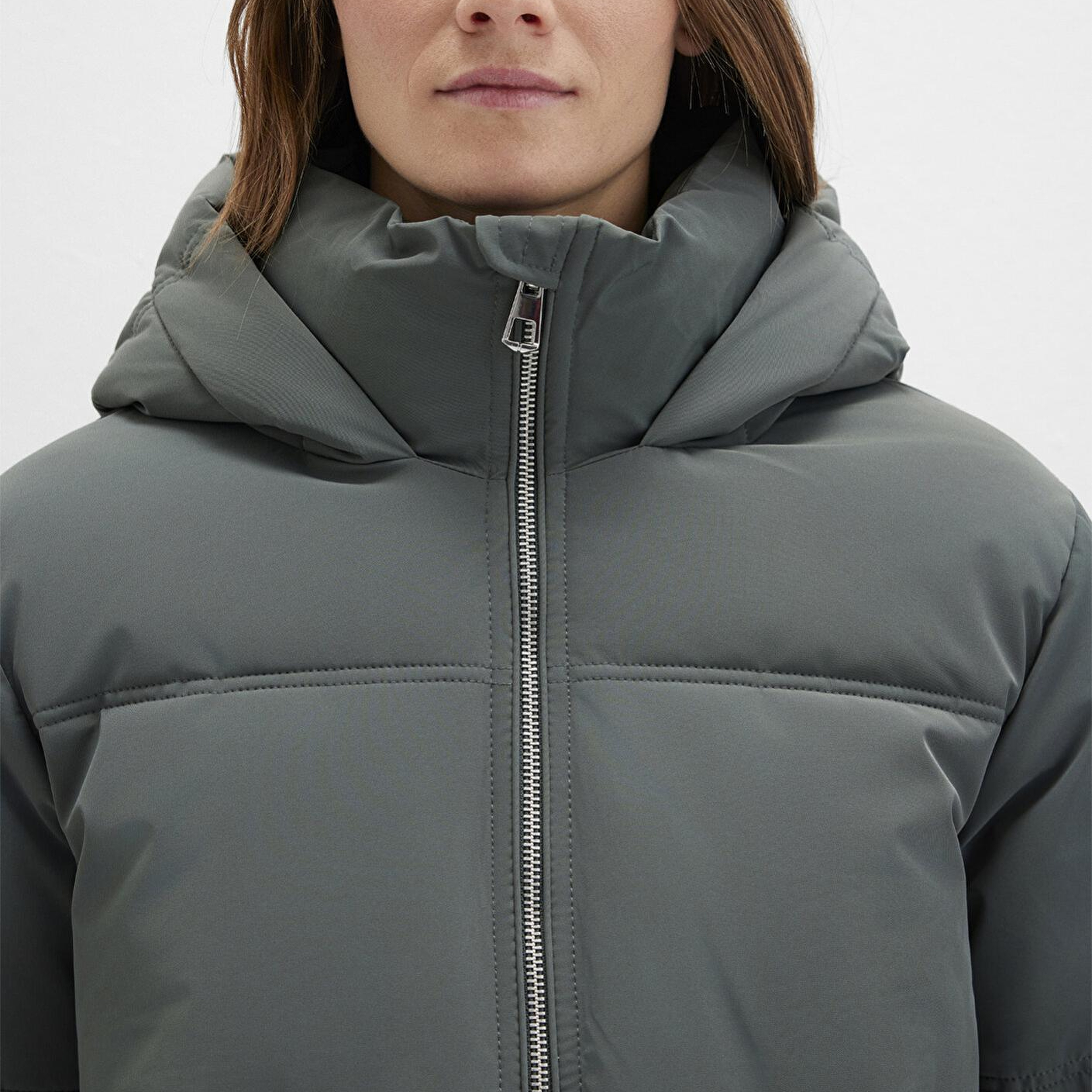 Mavi Su İtici Kapüşonlu Yeşil Şişme Mont 1110445-71598