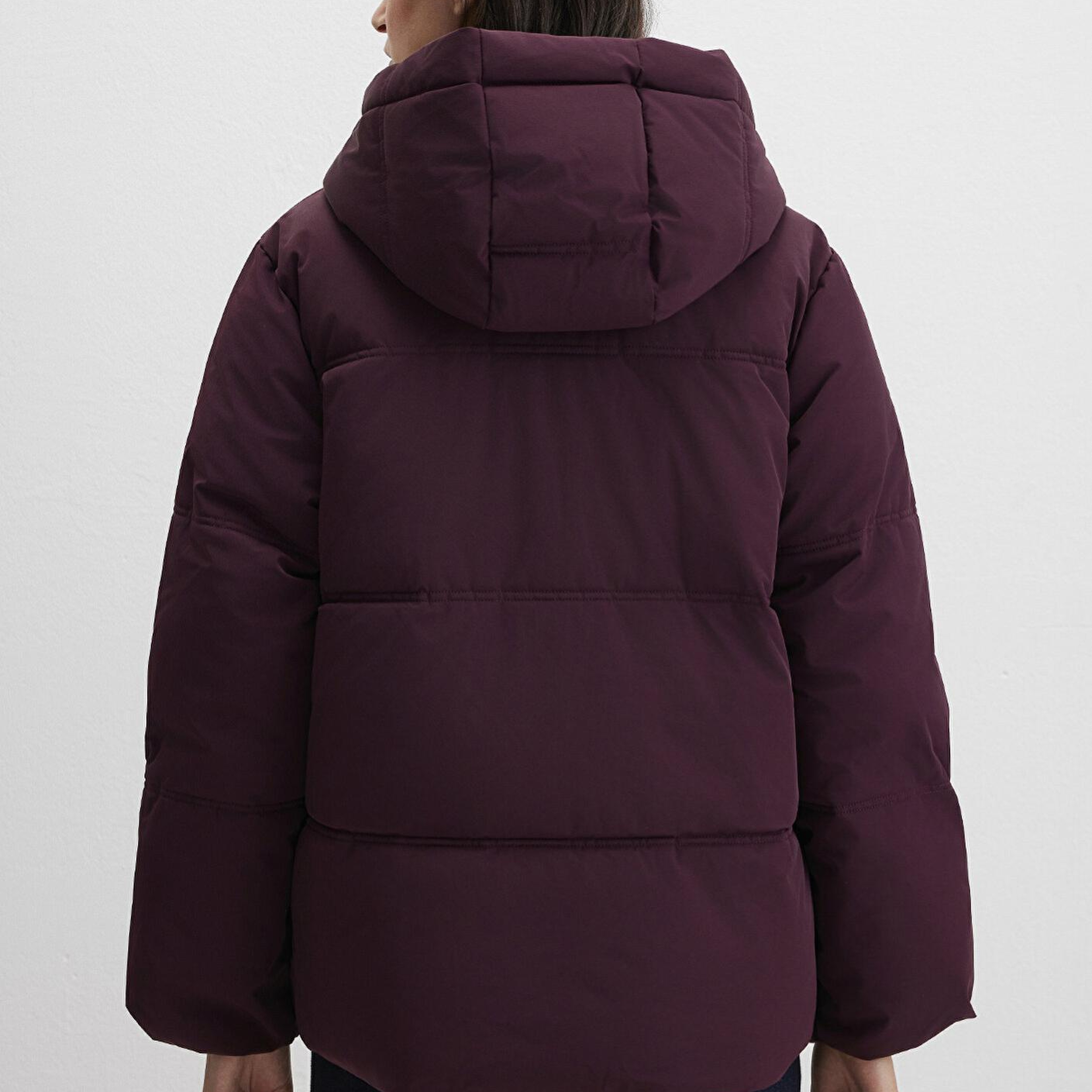 Mavi Su İtici Kapüşonlu Mor Şişme Mont 1110445-70434