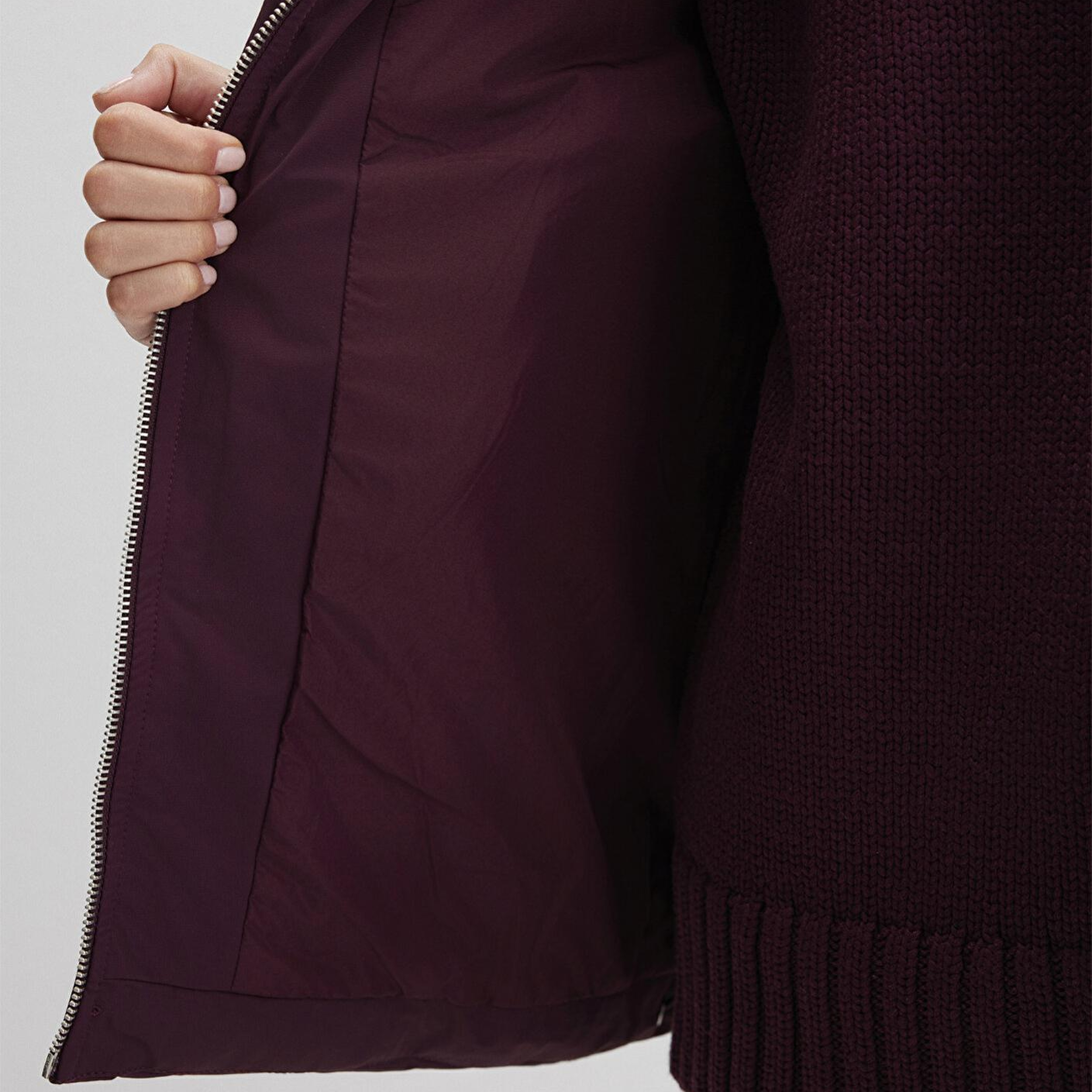 Mavi Su İtici Kapüşonlu Mor Şişme Mont 1110445-70434