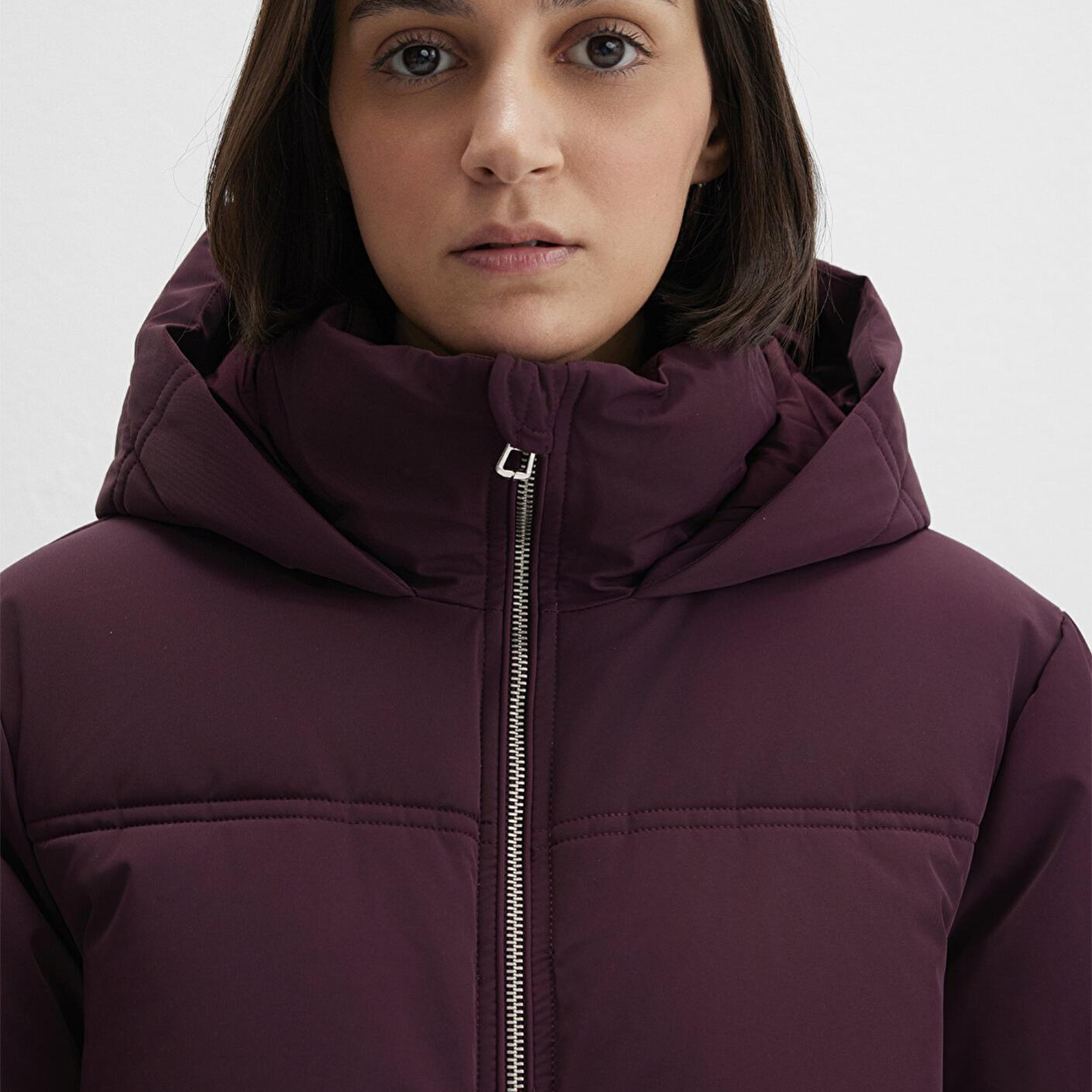 Mavi Su İtici Kapüşonlu Mor Şişme Mont 1110445-70434