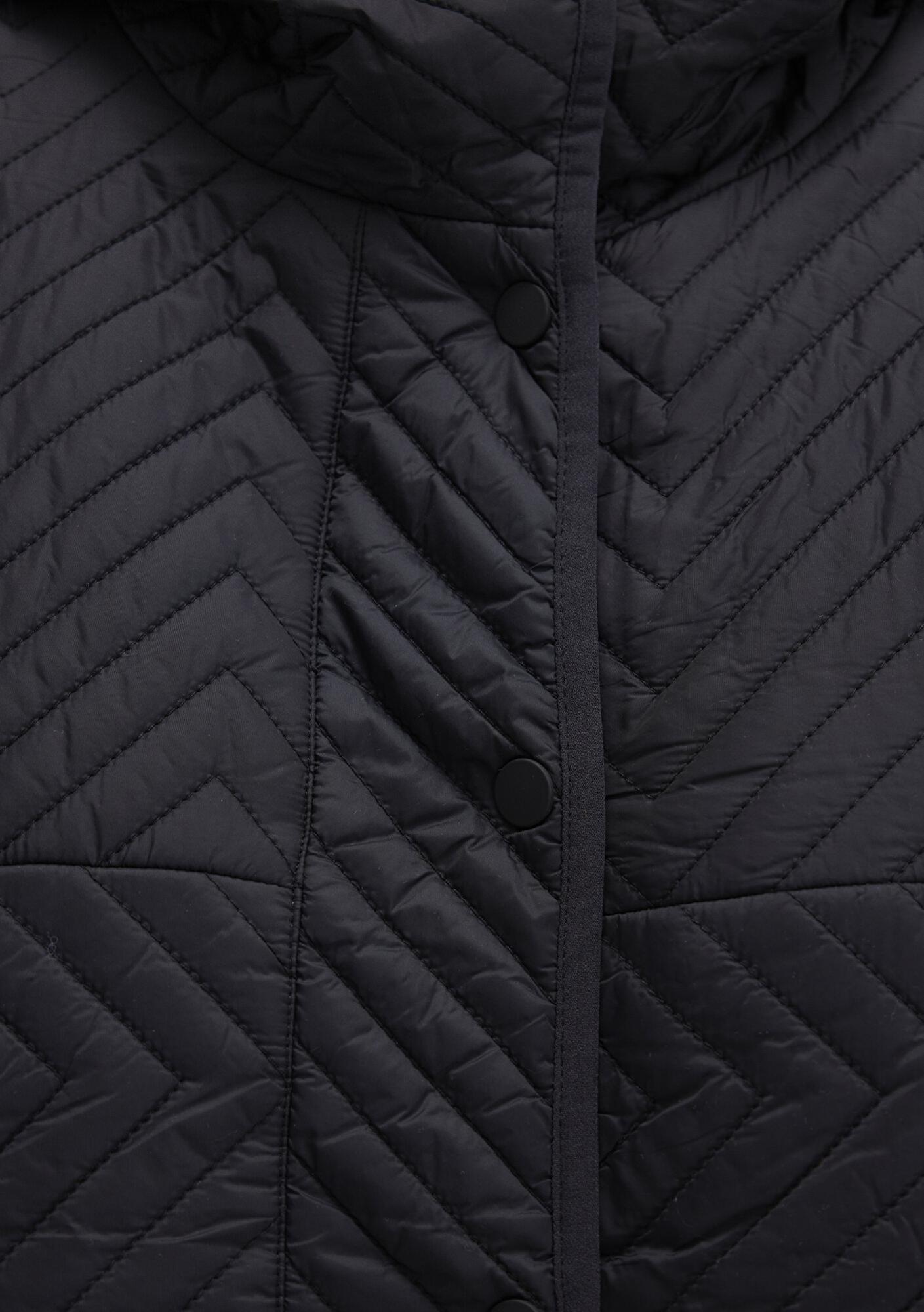 Mavi Kapüşonlu Kapitone Siyah Ceket Loose Fit / Bol Rahat Kesim 1110460-900