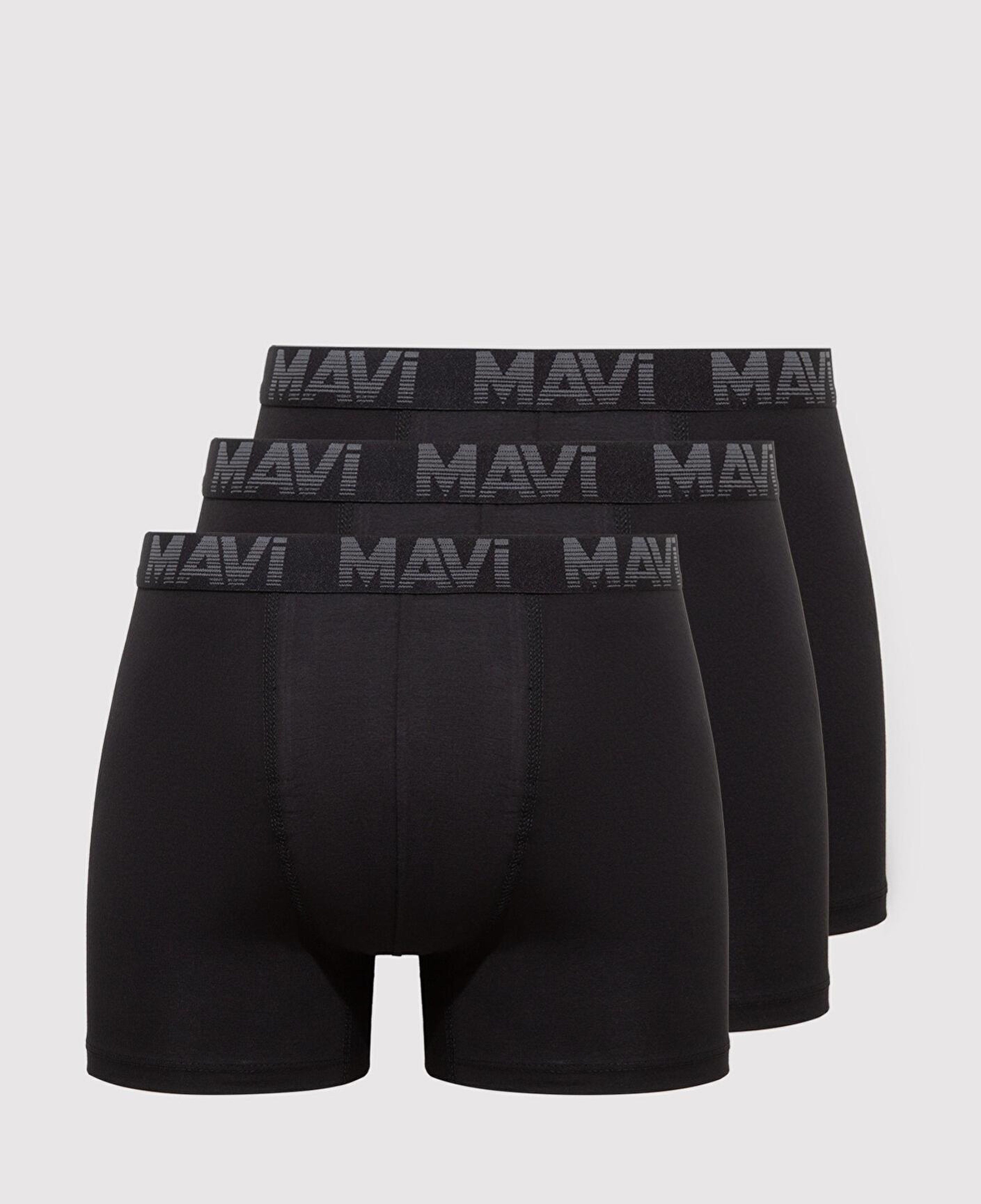 Mavi 3lü Siyah Basic Boxer 0911504-900