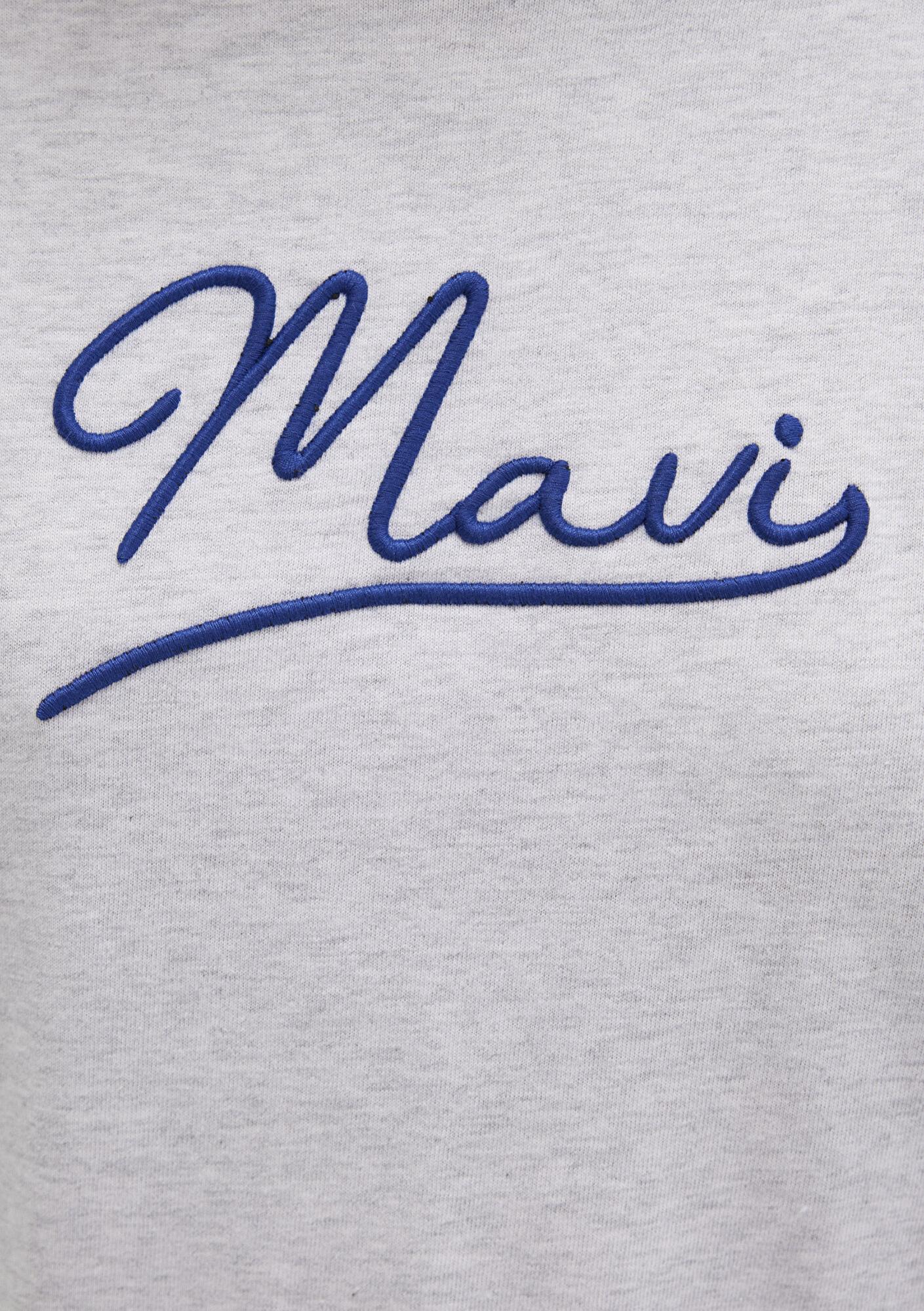 Mavi Mavi Nakışlı Gri Tişört Regular Fit / Normal Kesim 1612421-87033