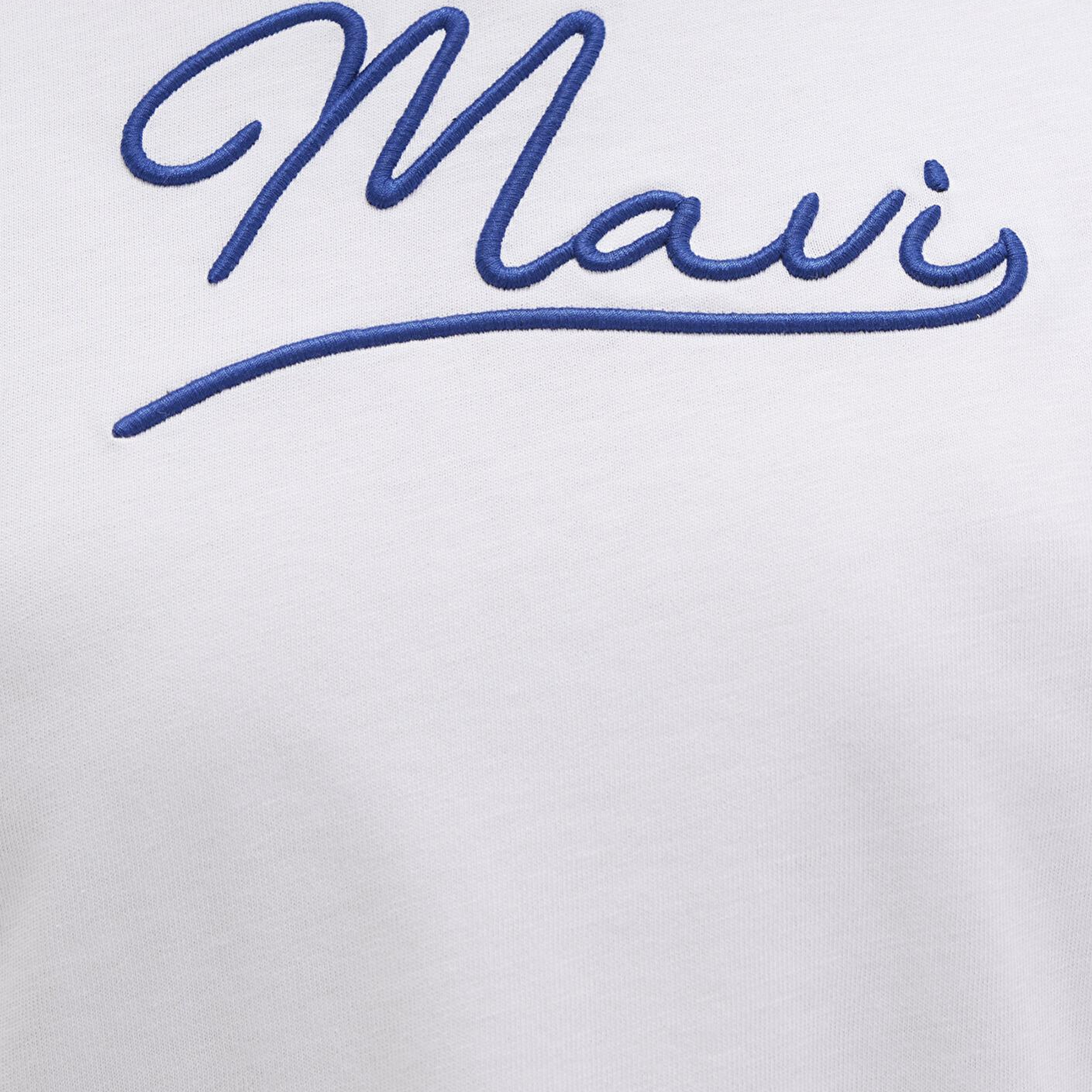 Mavi Mavi Nakışlı Beyaz Tişört Regular Fit / Normal Kesim 1612421-620