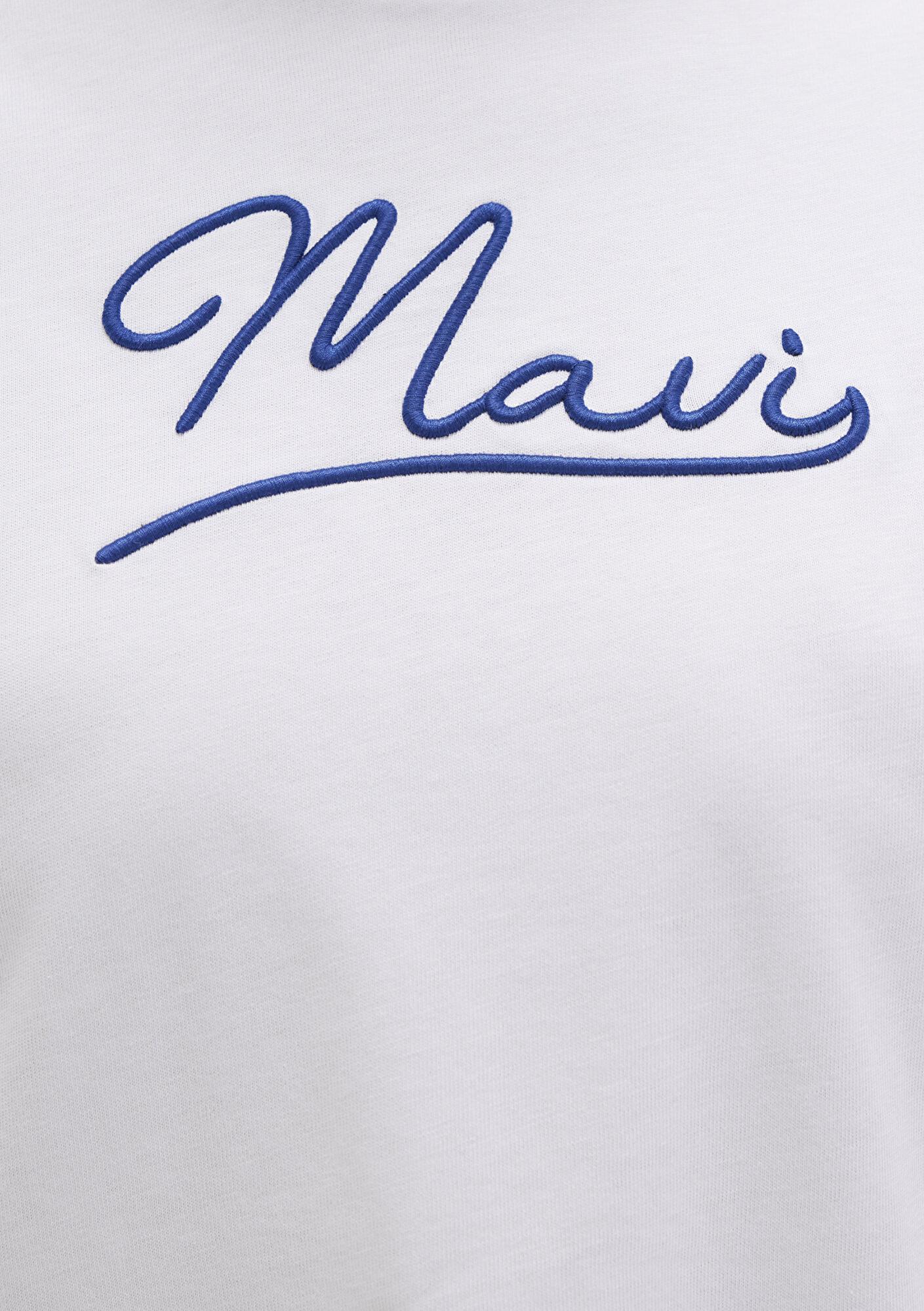 Mavi Mavi Nakışlı Beyaz Tişört Regular Fit / Normal Kesim 1612421-620