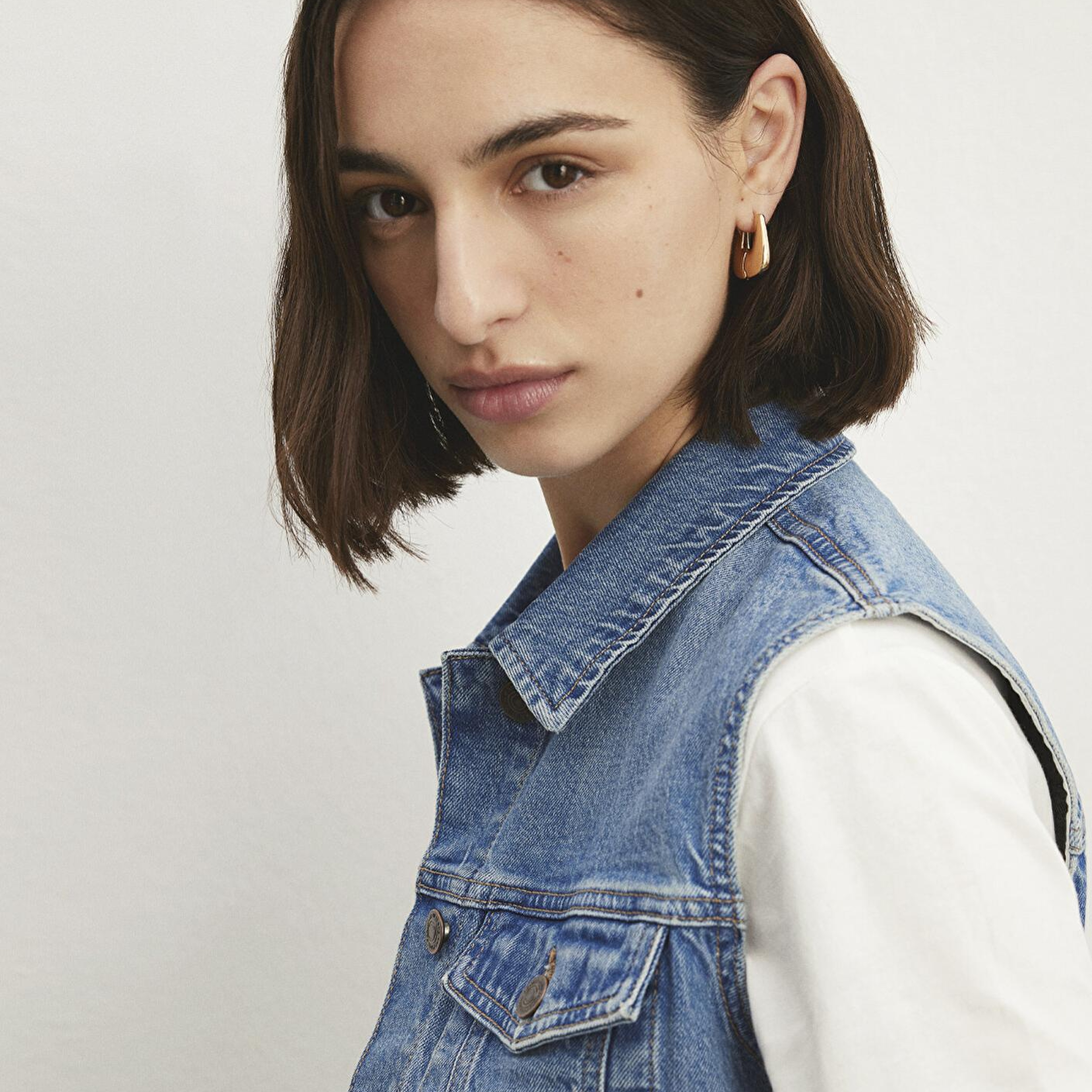 Mavi Rona Classic Denim Indigo Mavisi Jean Yelek Crop / Kısa Kesim 1110450-86815