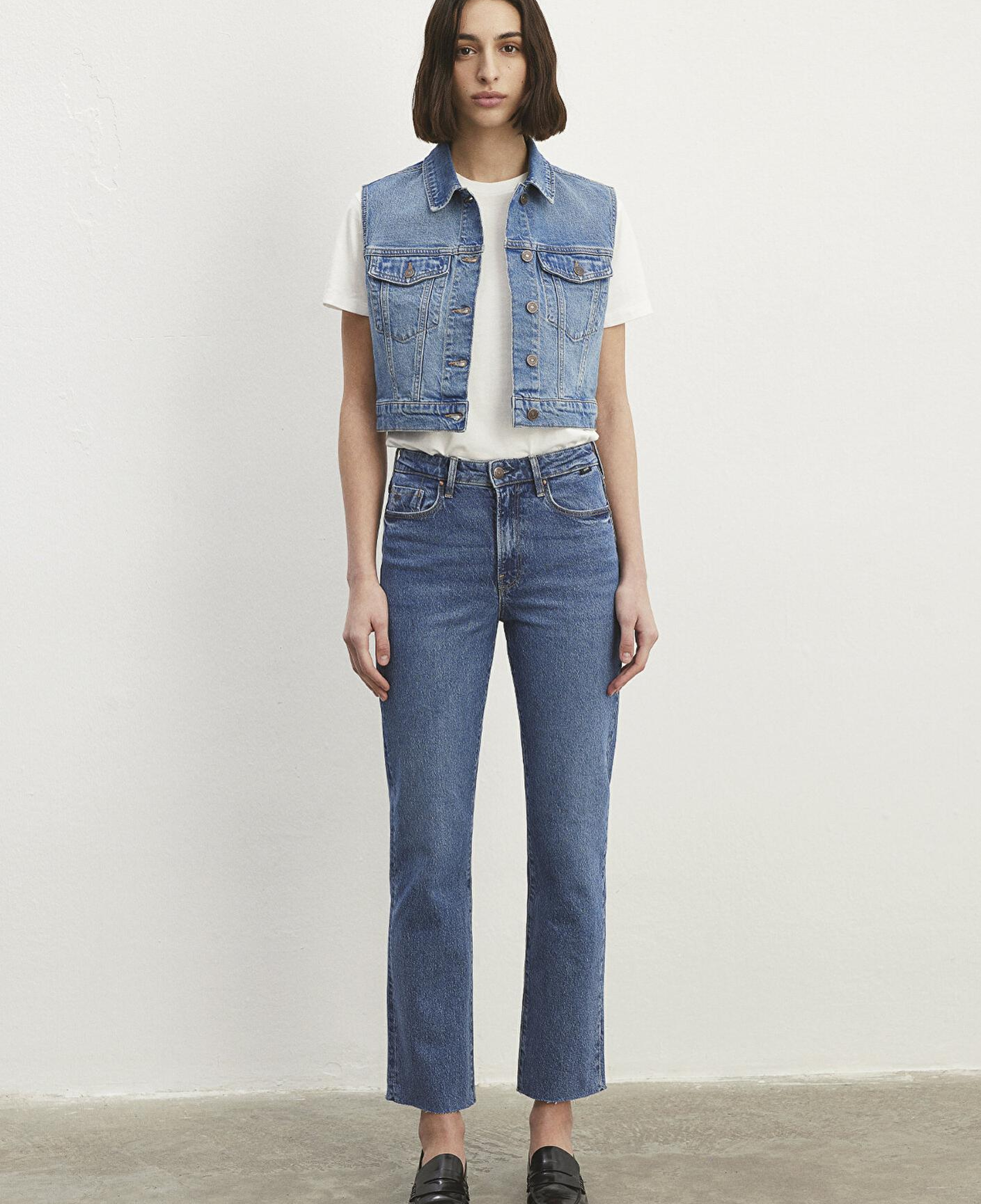 Mavi Rona Classic Denim Indigo Mavisi Jean Yelek Crop / Kısa Kesim 1110450-86815