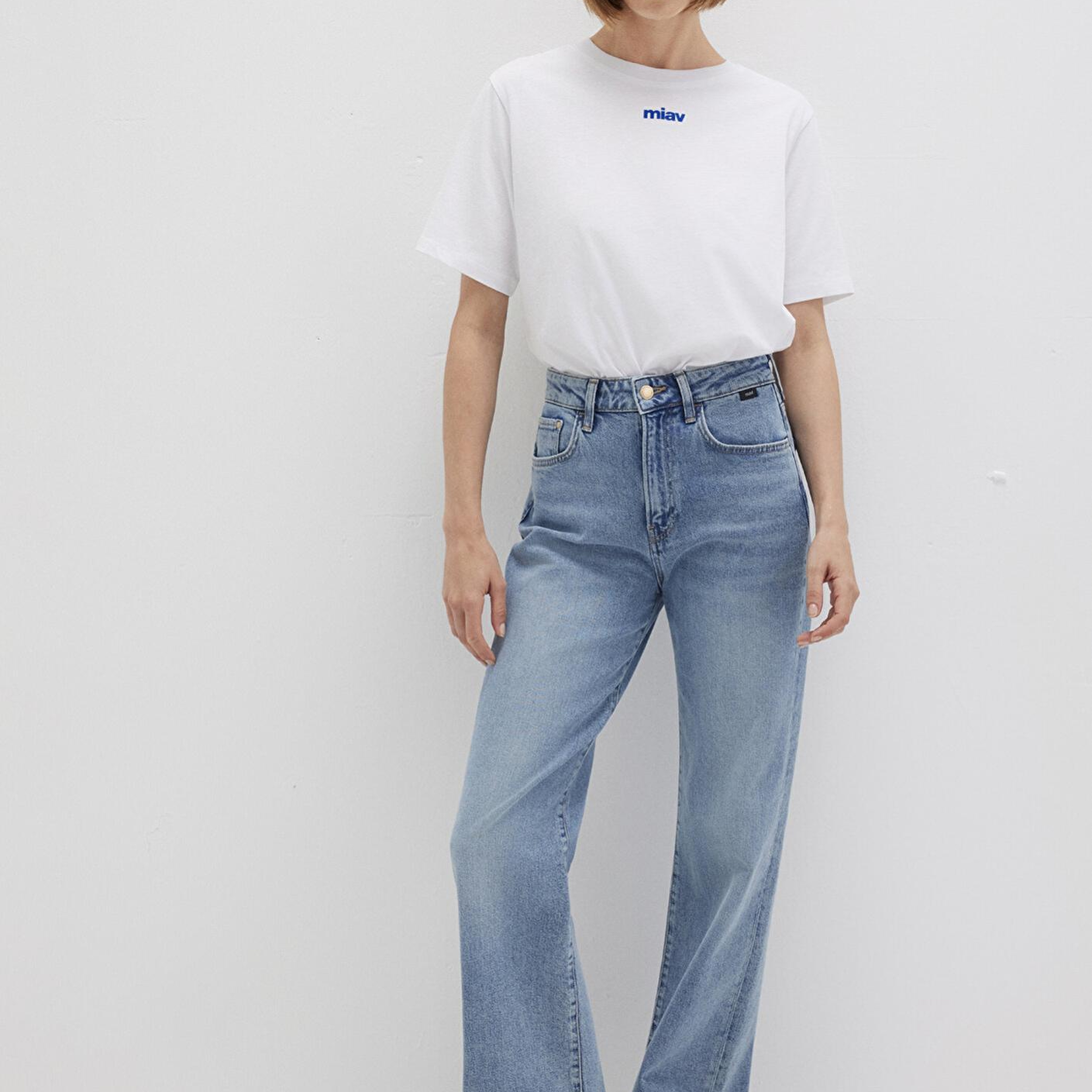 Mavi Mini Miav Baskılı Beyaz Tişört Regular Fit / Normal Kesim 1612452-620