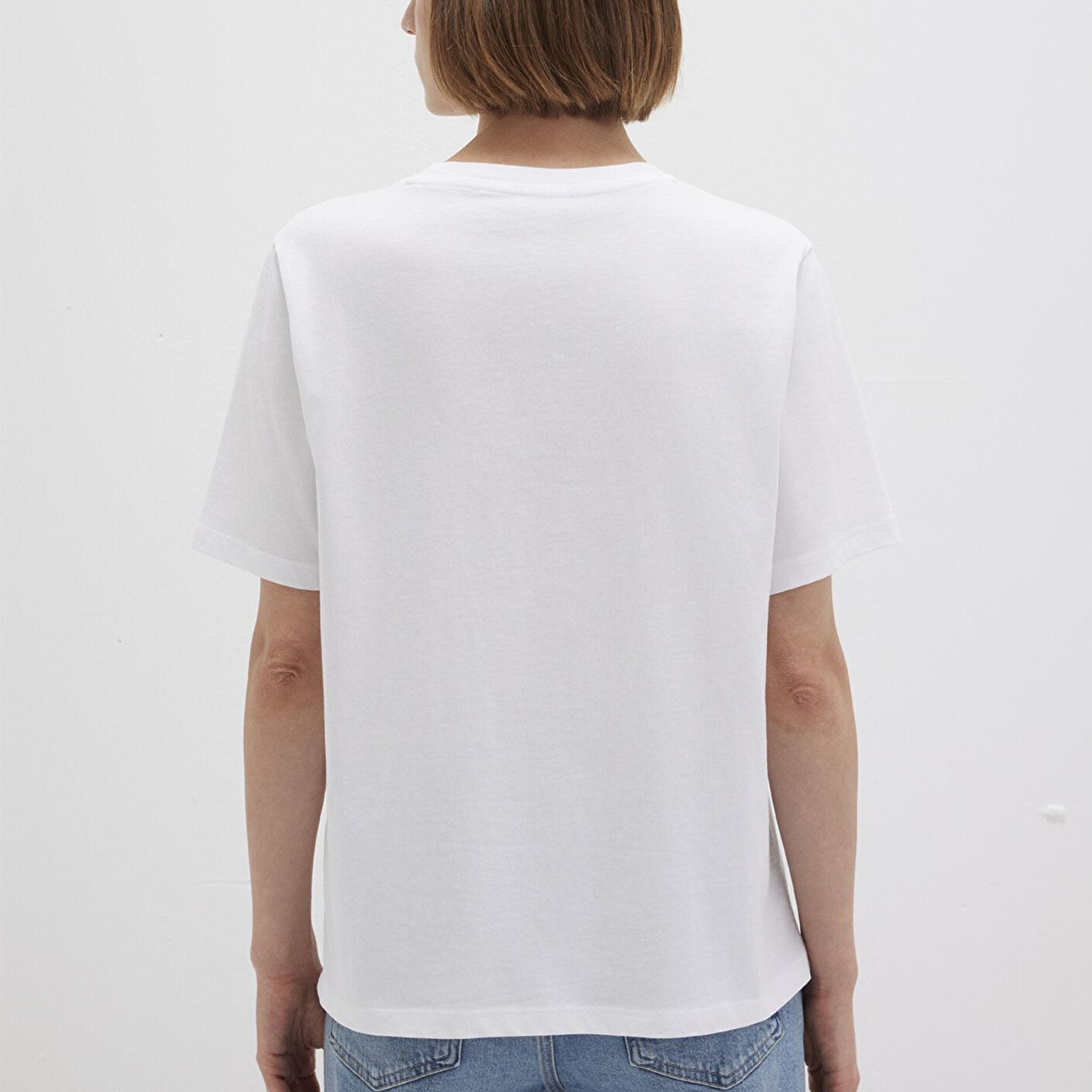 Mavi Mini Miav Baskılı Beyaz Tişört Regular Fit / Normal Kesim 1612452-620