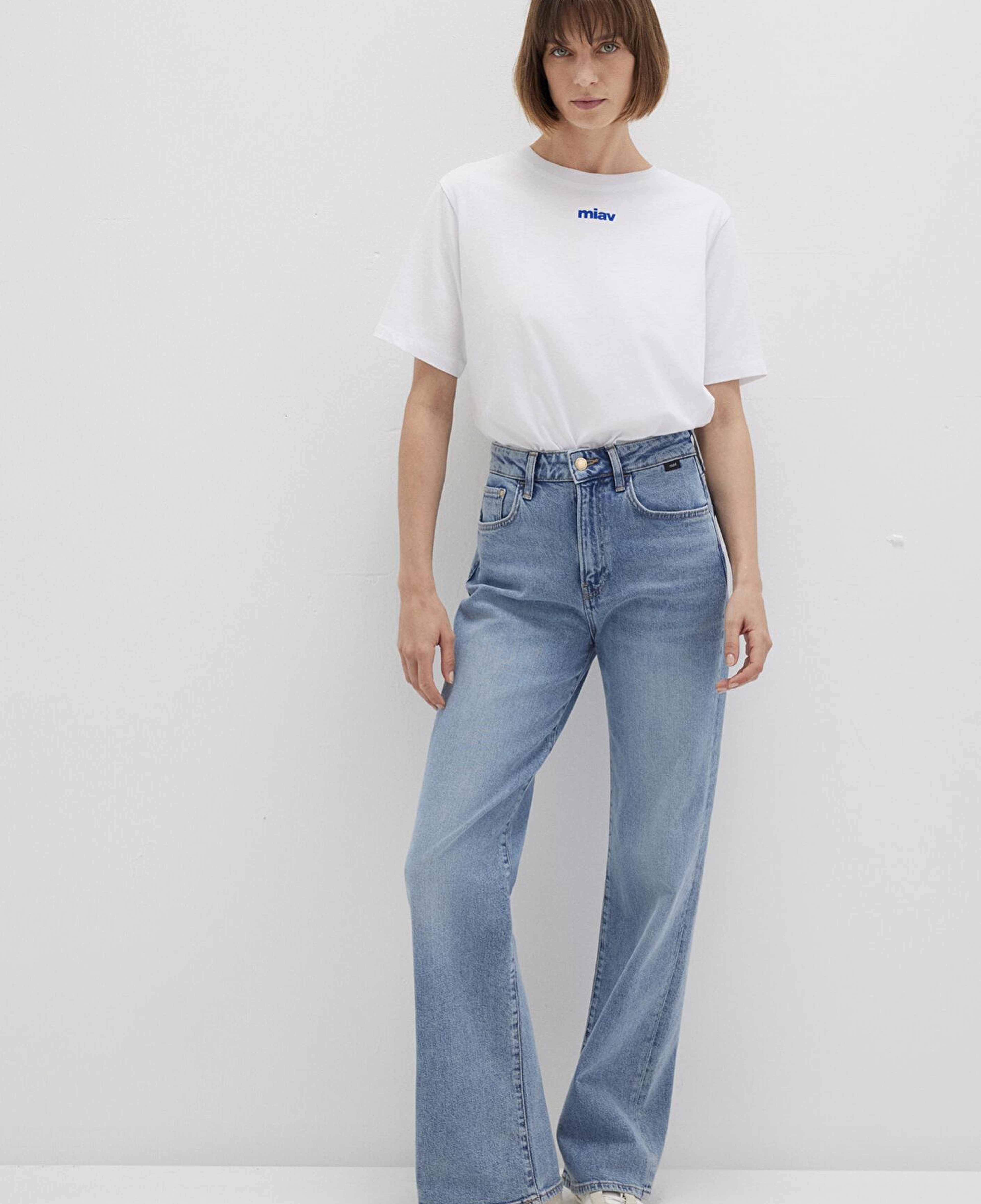 Mavi Mini Miav Baskılı Beyaz Tişört Regular Fit / Normal Kesim 1612452-620