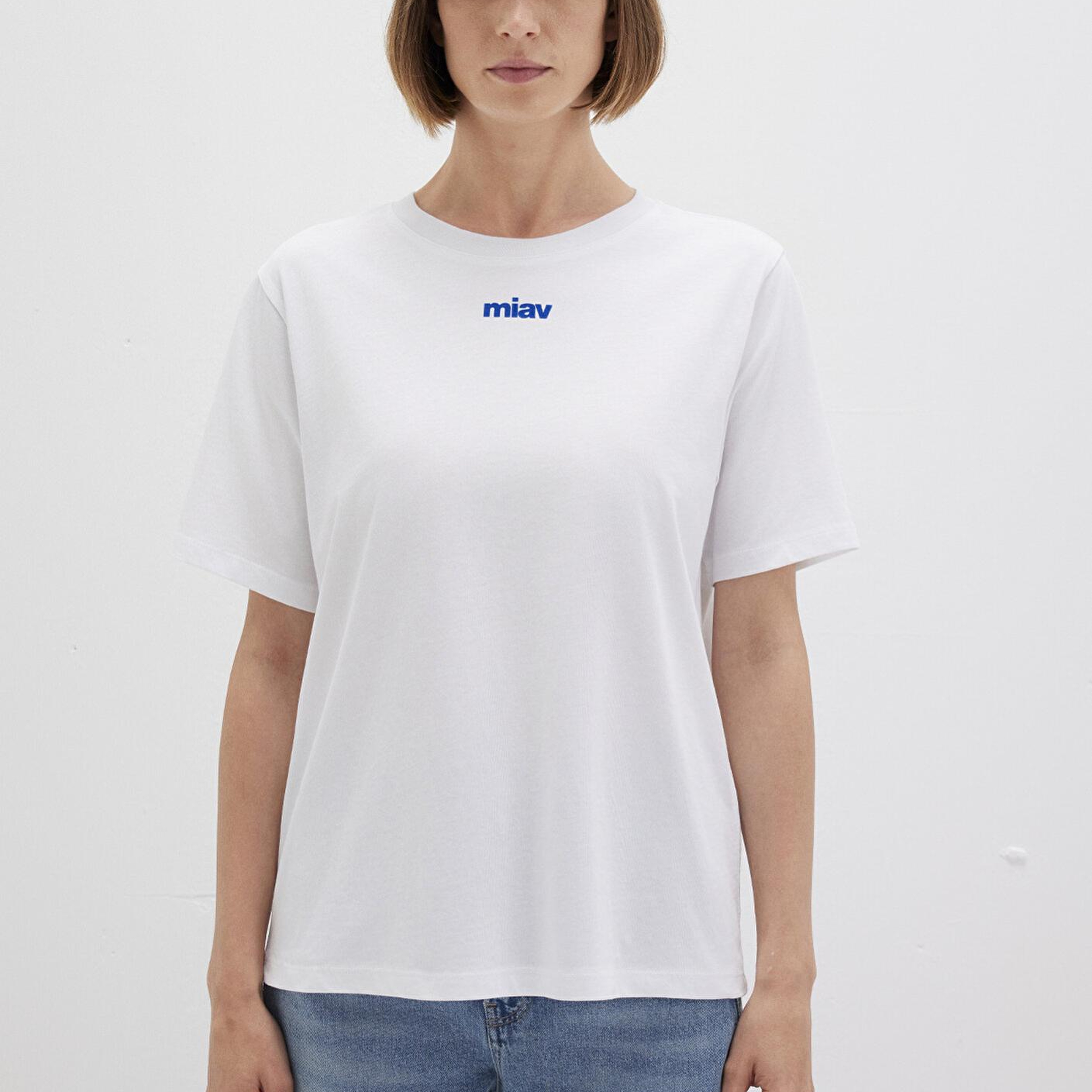 Mavi Mini Miav Baskılı Beyaz Tişört Regular Fit / Normal Kesim 1612452-620