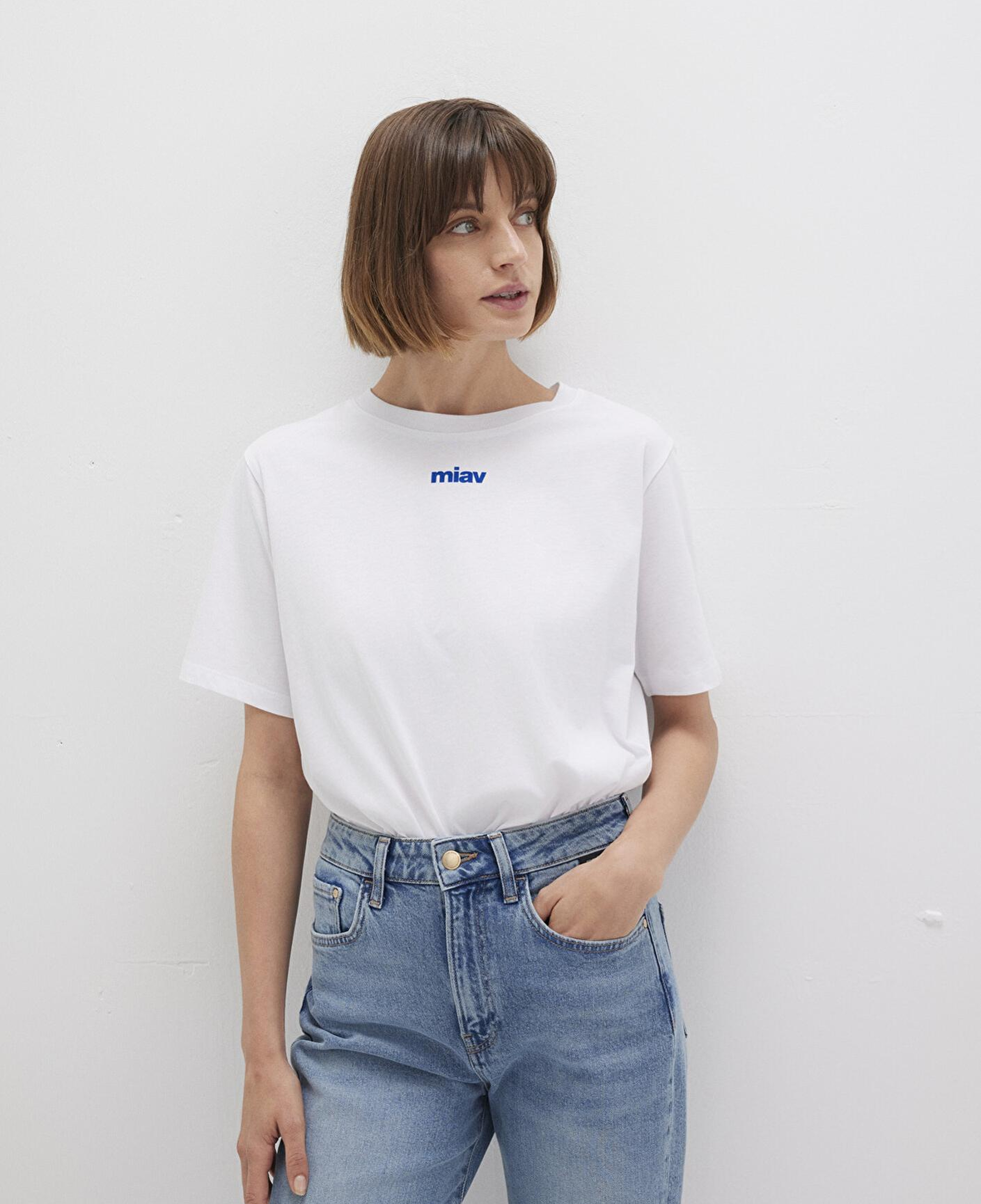 Mavi Mini Miav Baskılı Beyaz Tişört Regular Fit / Normal Kesim 1612452-620