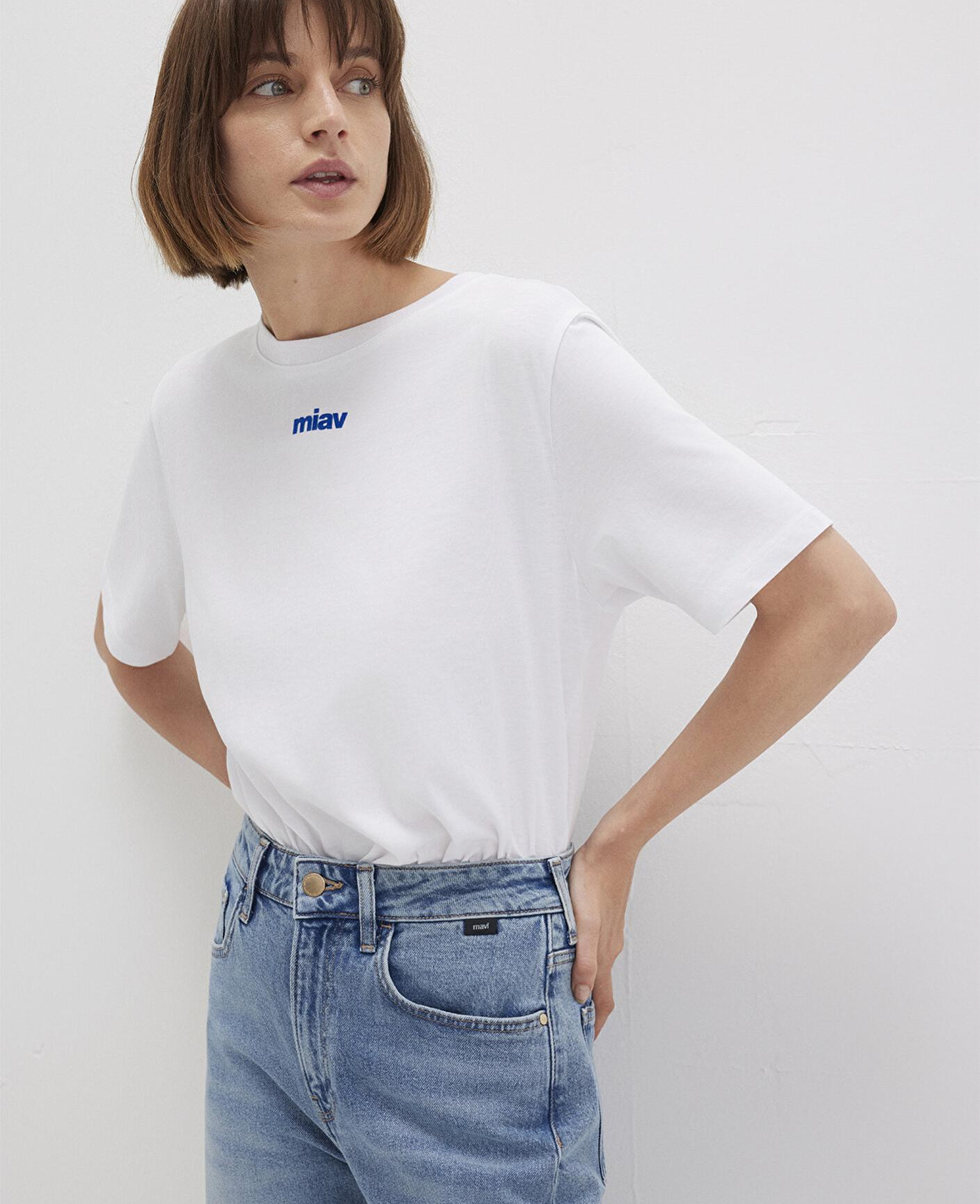 Mavi Mini Miav Baskılı Beyaz Tişört Regular Fit / Normal Kesim 1612452-620