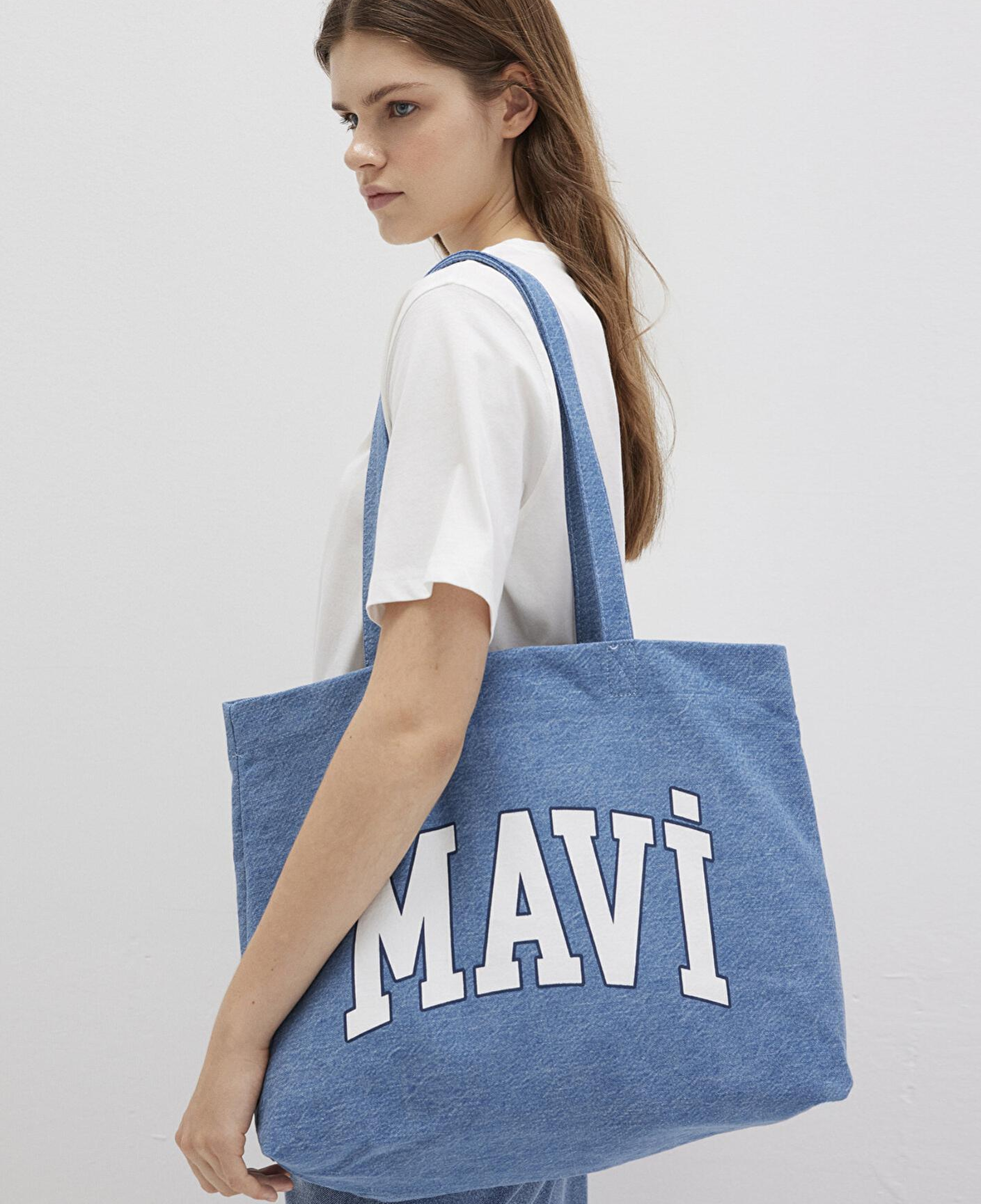 Mavi Mavi Logo Baskılı Denim Çanta 1912566-80195